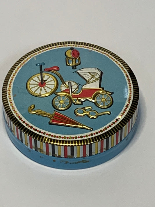 Vintage English Transportation - Themed Round Tin