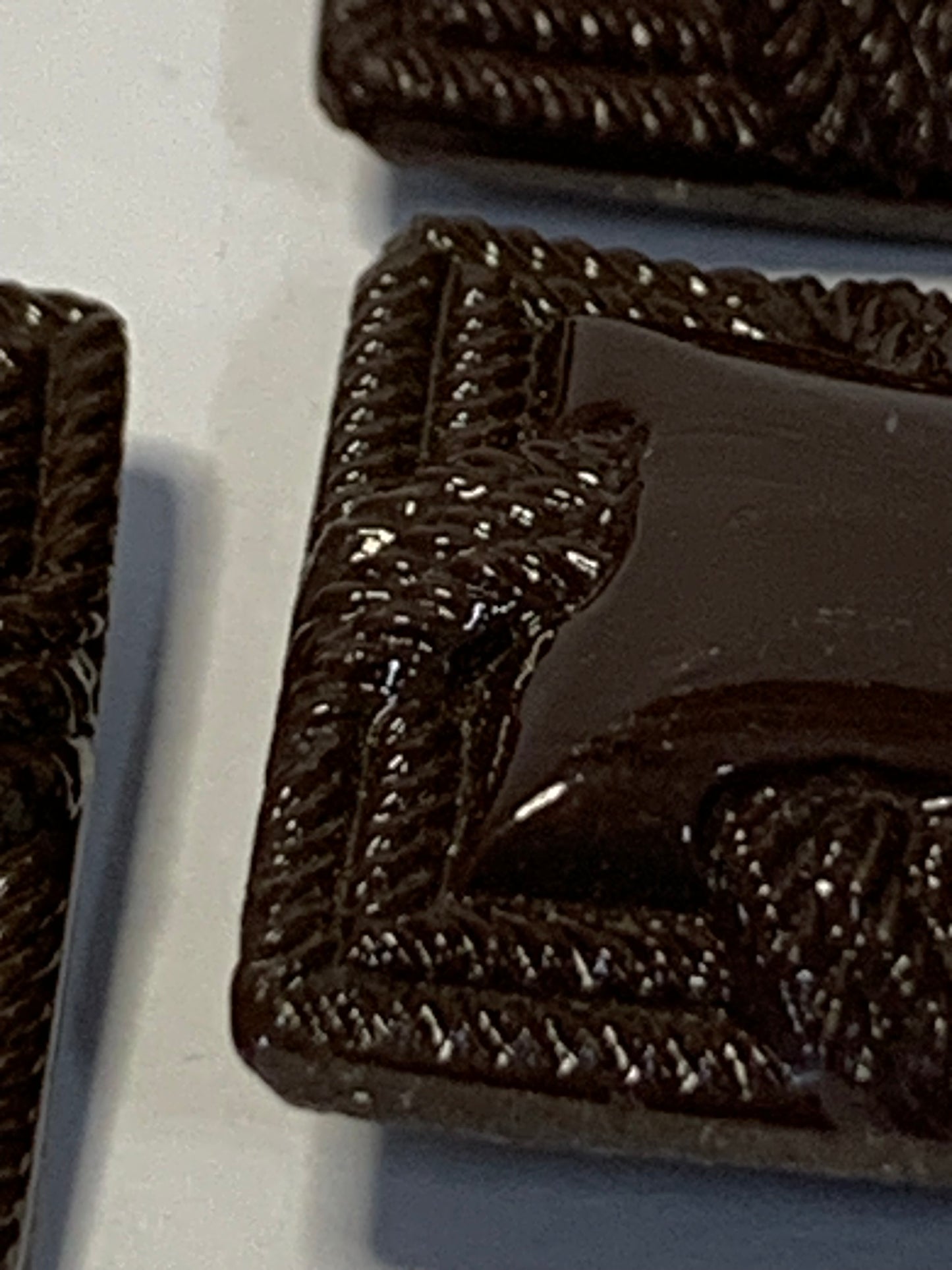 Vintage 1940s Brown Glass Buttons set of 10