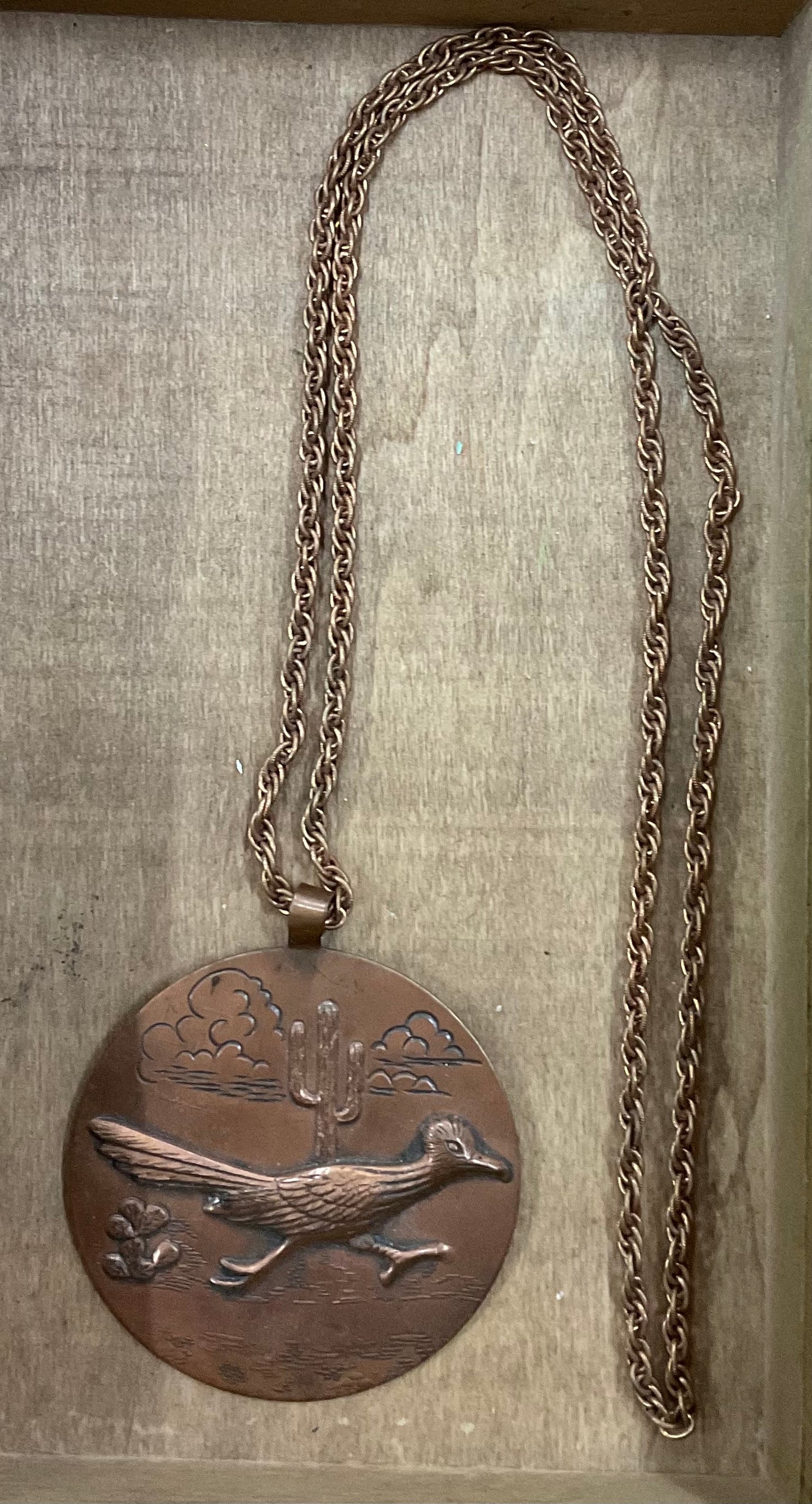 Vintage Copper Pendant Necklace