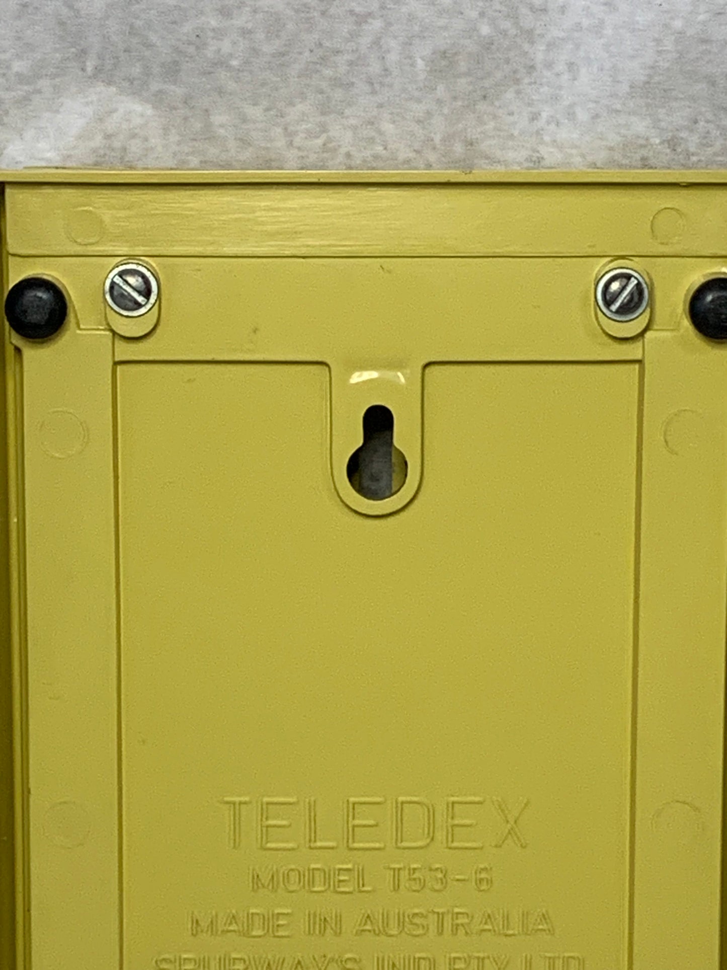 Teledex Model T53-6 telephone list finder / address index, made by Spurway’s Industries Pty. Ltd., Australia (Melbourne), from around the 1960s–70s