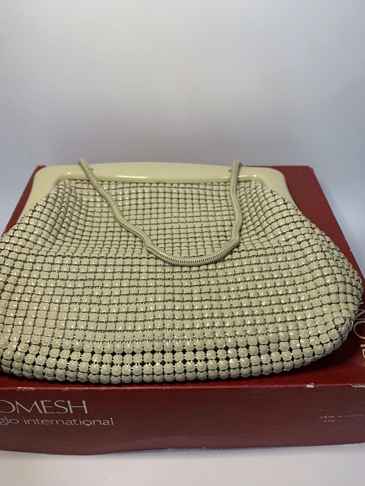 Vintage Australian Glomesh Metal Mesh Evening Bag with Original Box