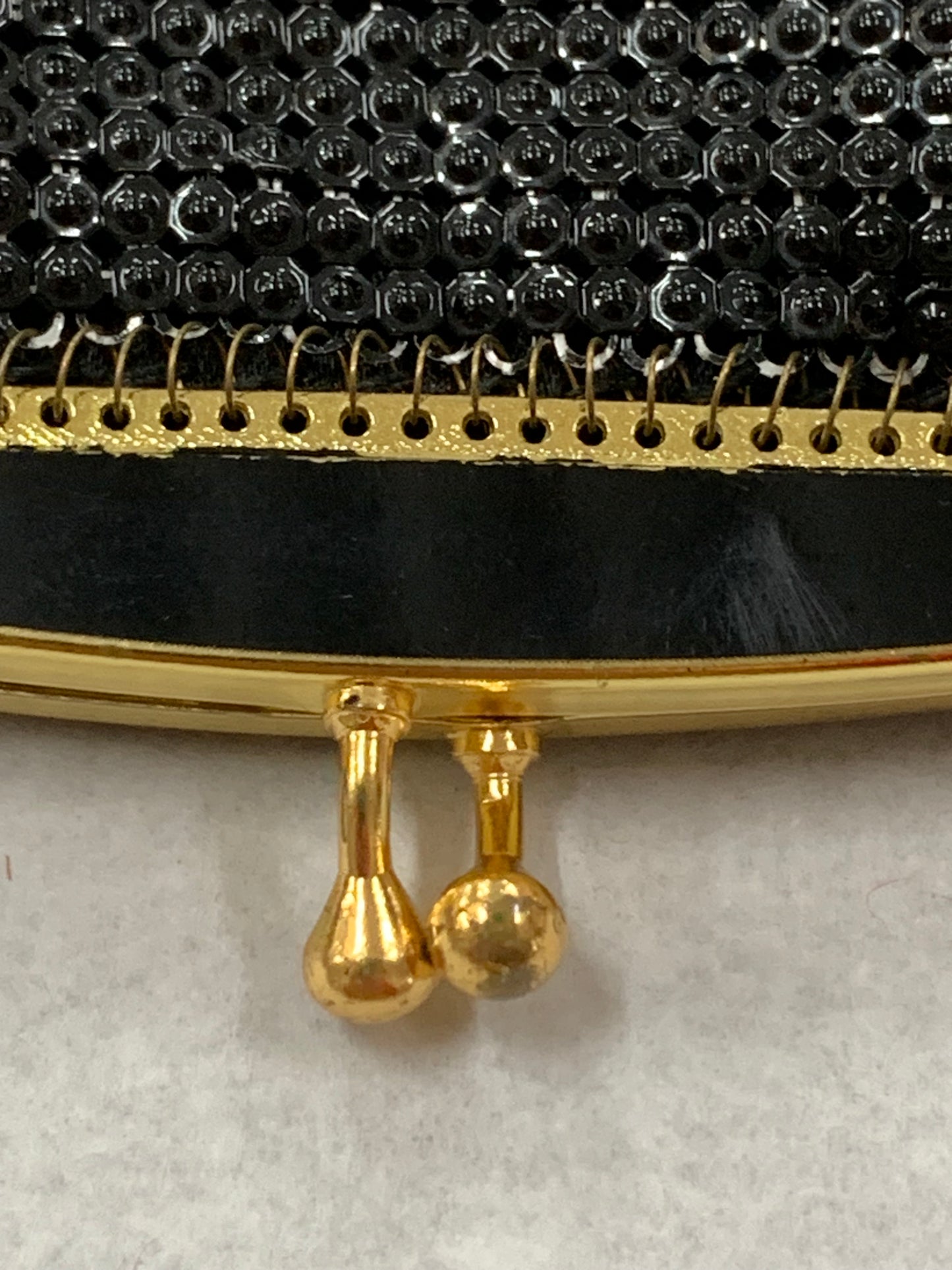 Classic Vintage Black Mesh Coin Purse