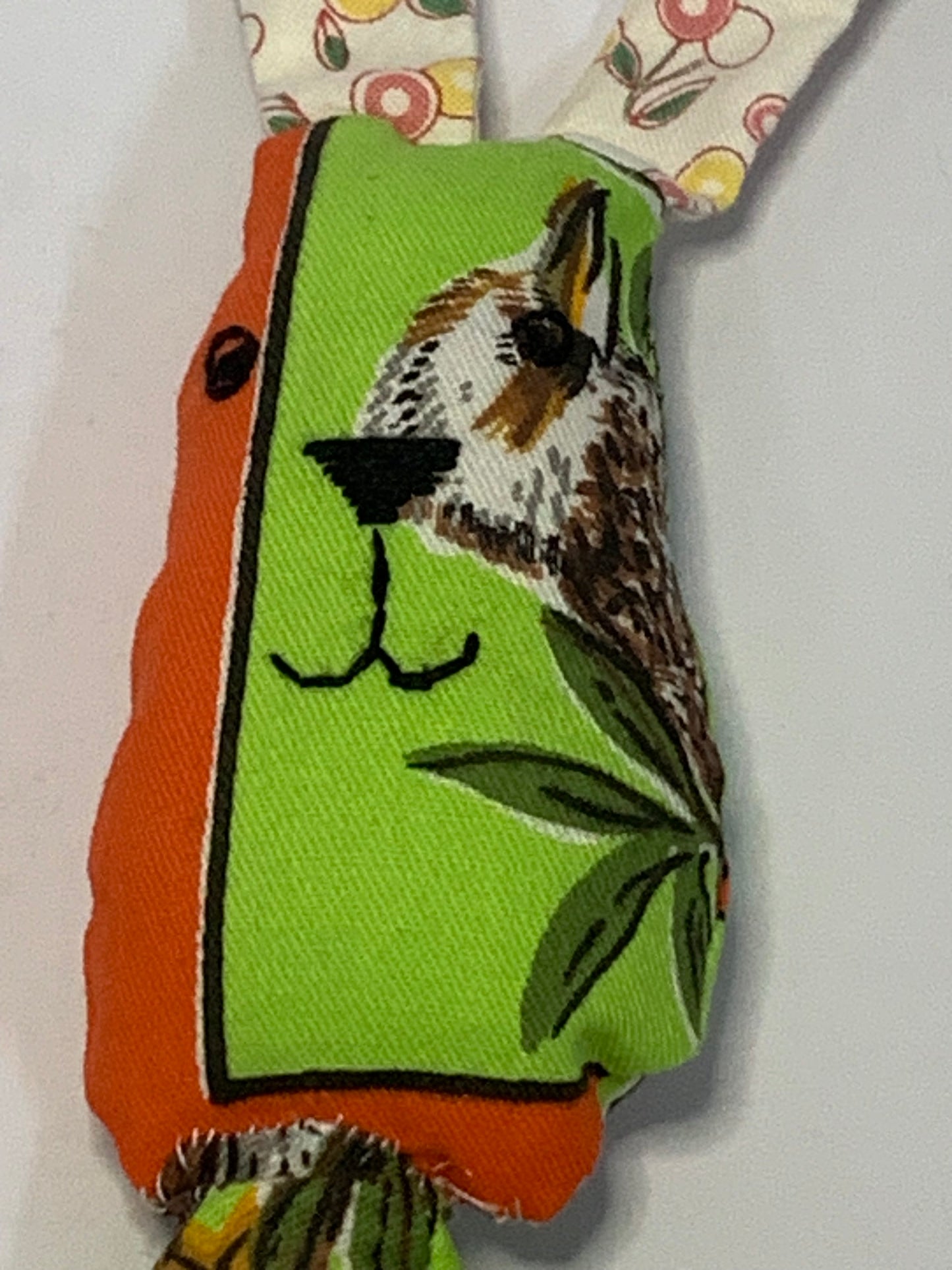 Toy Rabbit made from recycled vintage tea towels