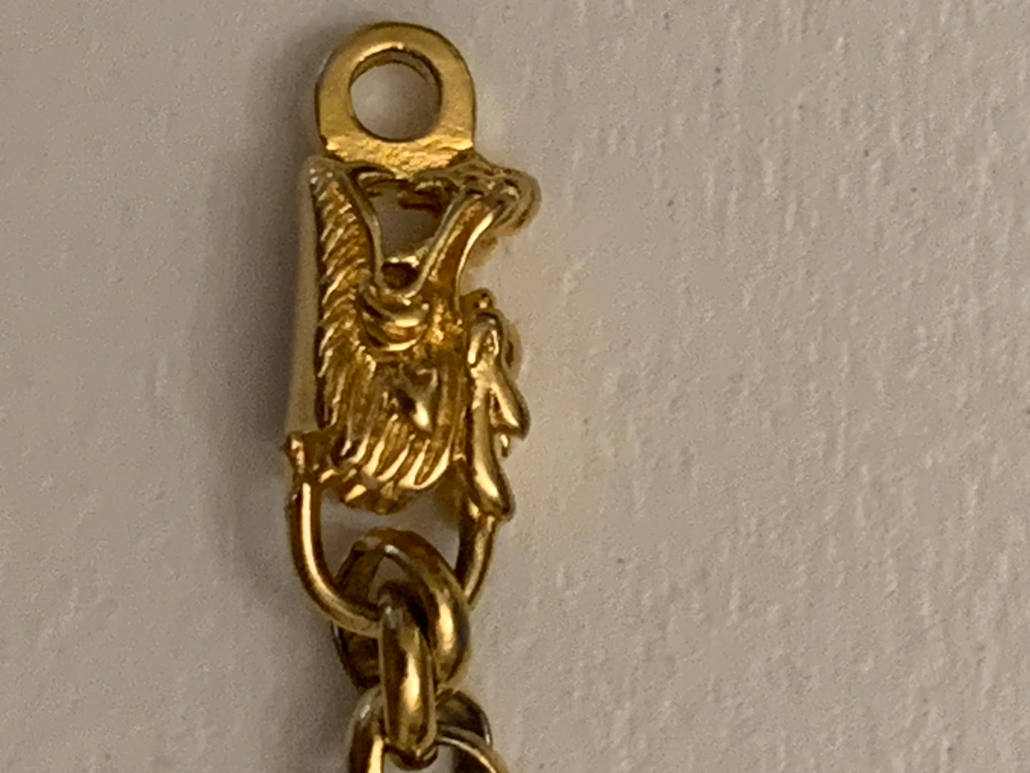 Chinese Dragon Bracelet- Gold tone metal