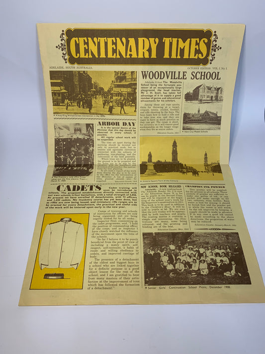 Historical publication called “Centenary Times” from Adelaide, South Australia
