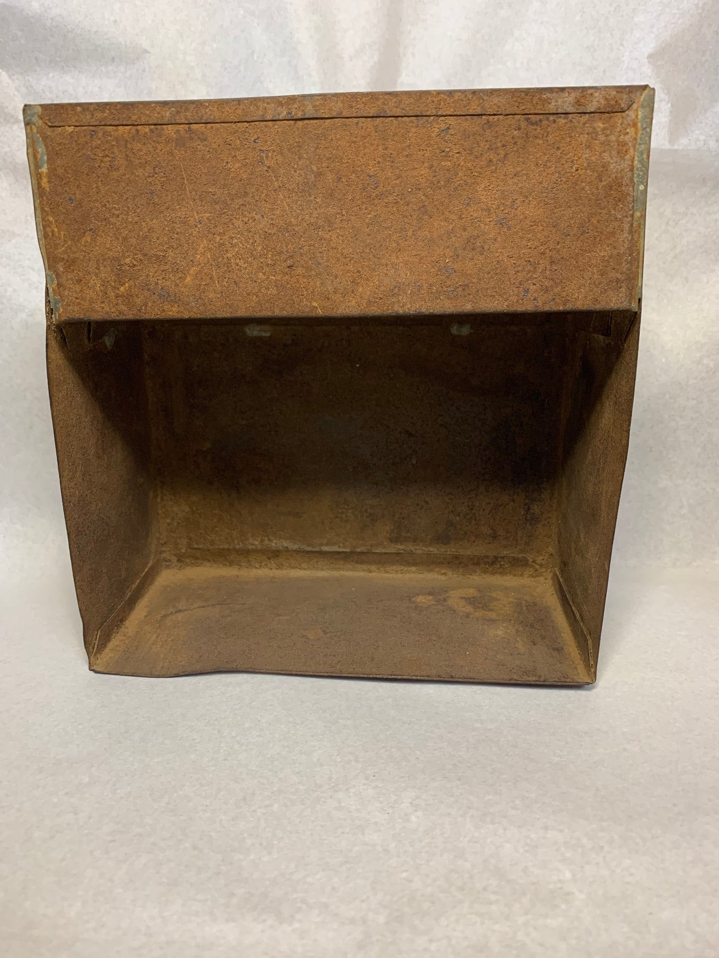 Antique British tin advertising countertop display box for “Sen-O-Fig” a fig/senna-based laxative tablet