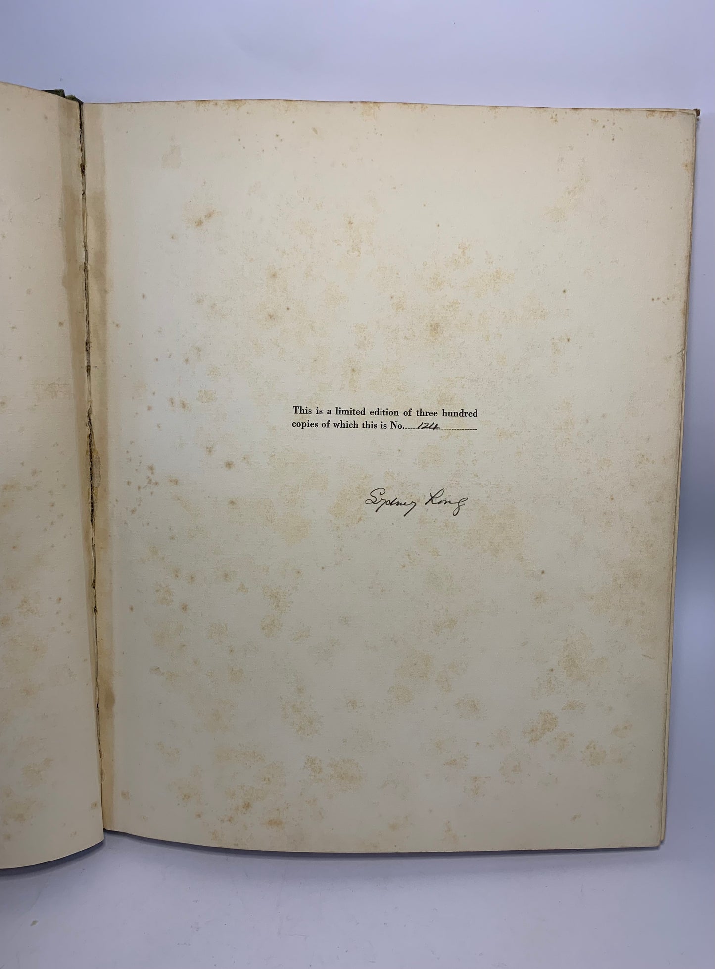 RARE 1928 “The Etched Work of Sydney Long, A.R.E.” - Limited Edition #124/300 - Signed