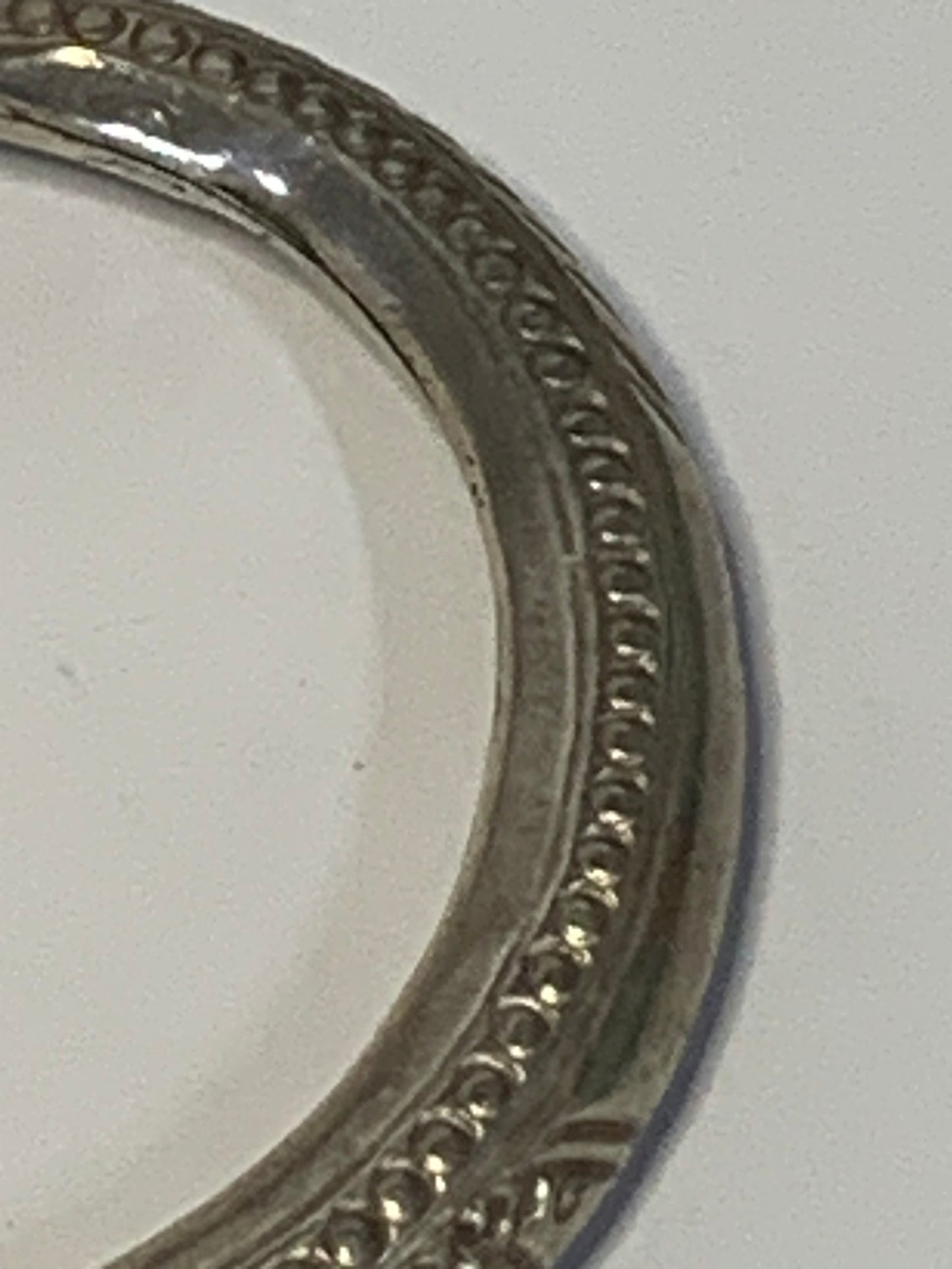 Embossed Tribal Silver Bangle