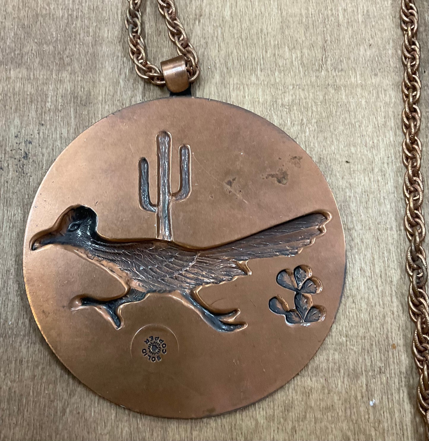 Vintage Copper Pendant Necklace