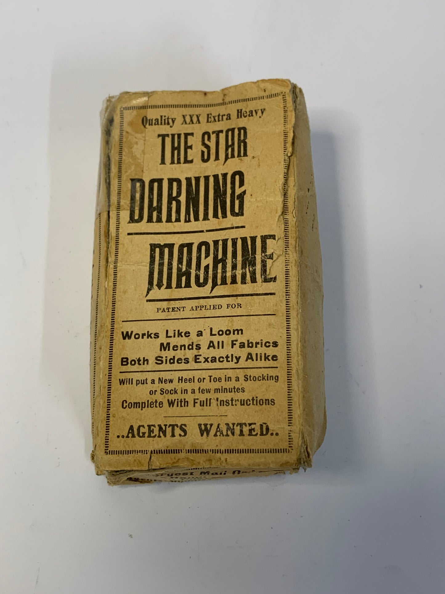 Antique Star Darning Machine set with original packaging and documentation