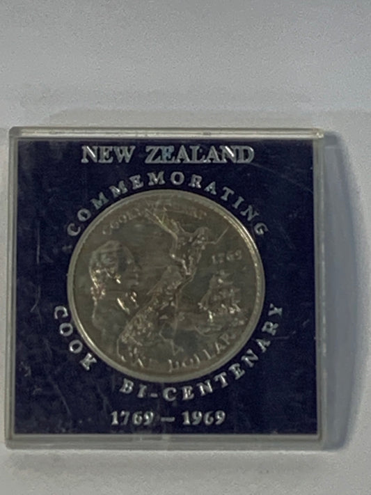 New Zealand Cook Bicentenary Commemorative Dollar from 1969