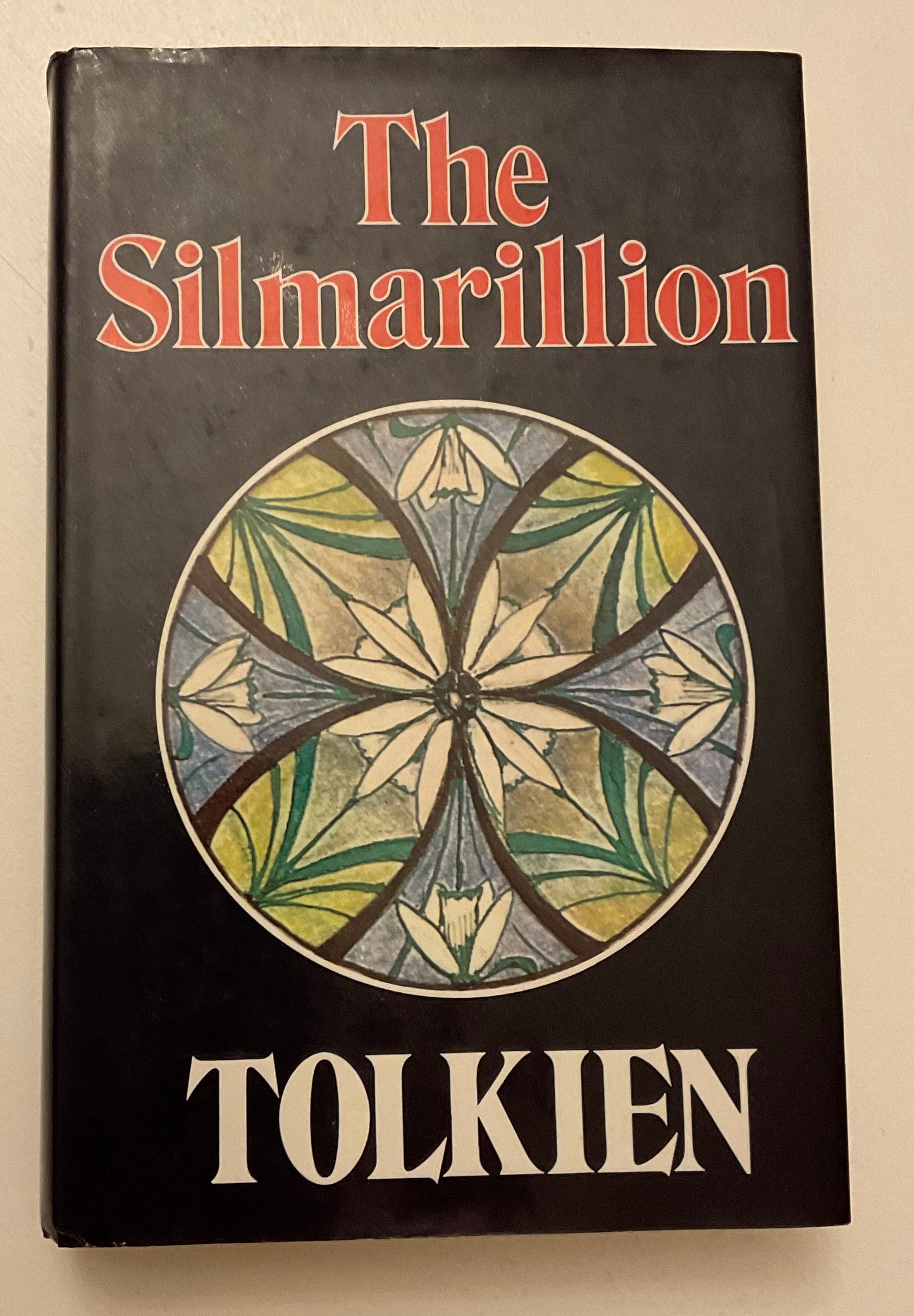 1977 first edition, first printing of The Silmarillion by J.R.R. Tolkien, published by George Allen & Unwin, London.