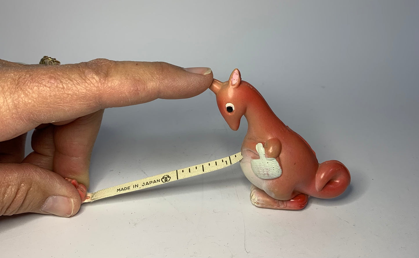 Vintage Celluloid Kangaroo with Joey Tape Measure