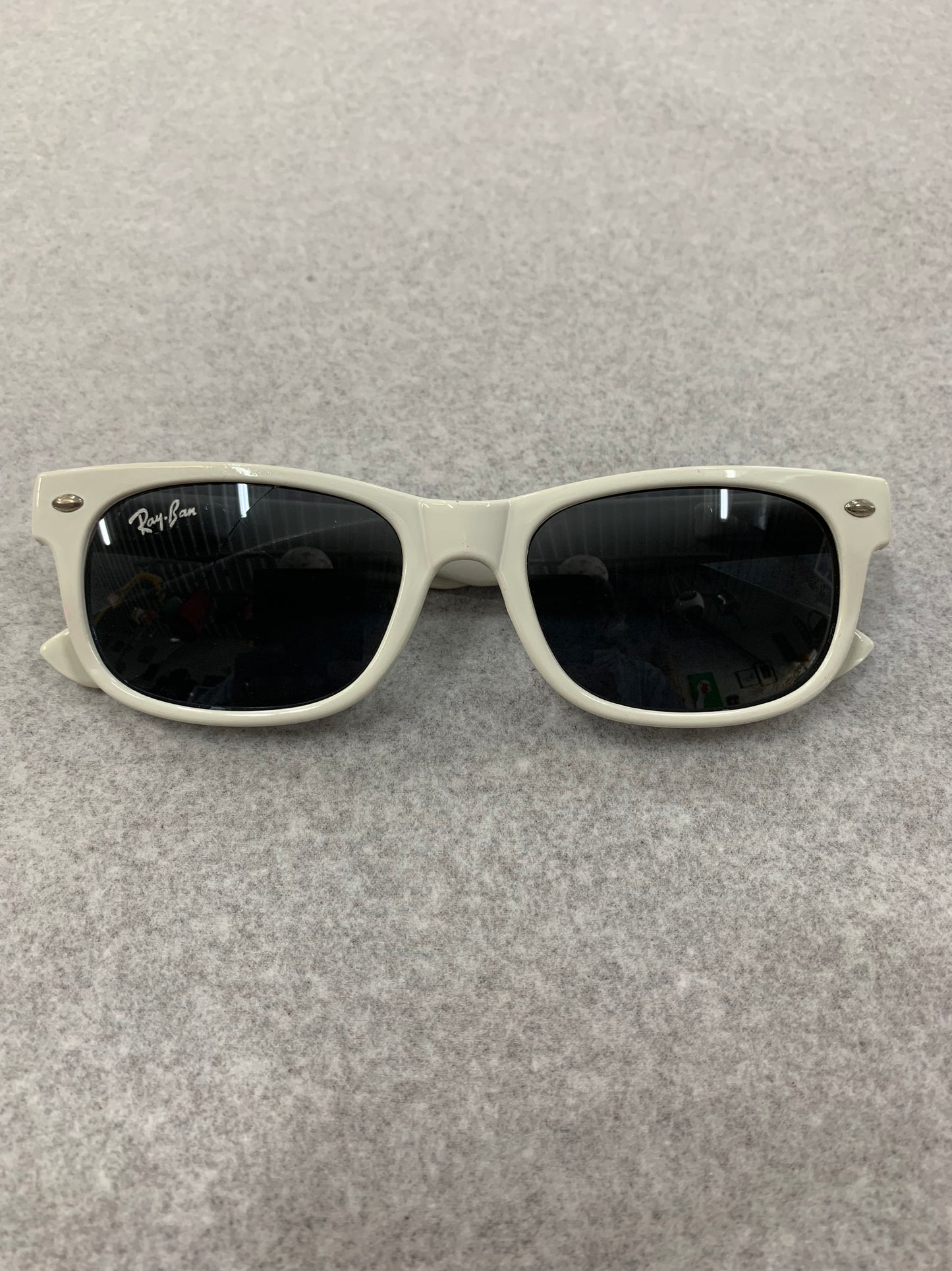 Vintage White Ray-Ban Wayfarer style Sunglasses