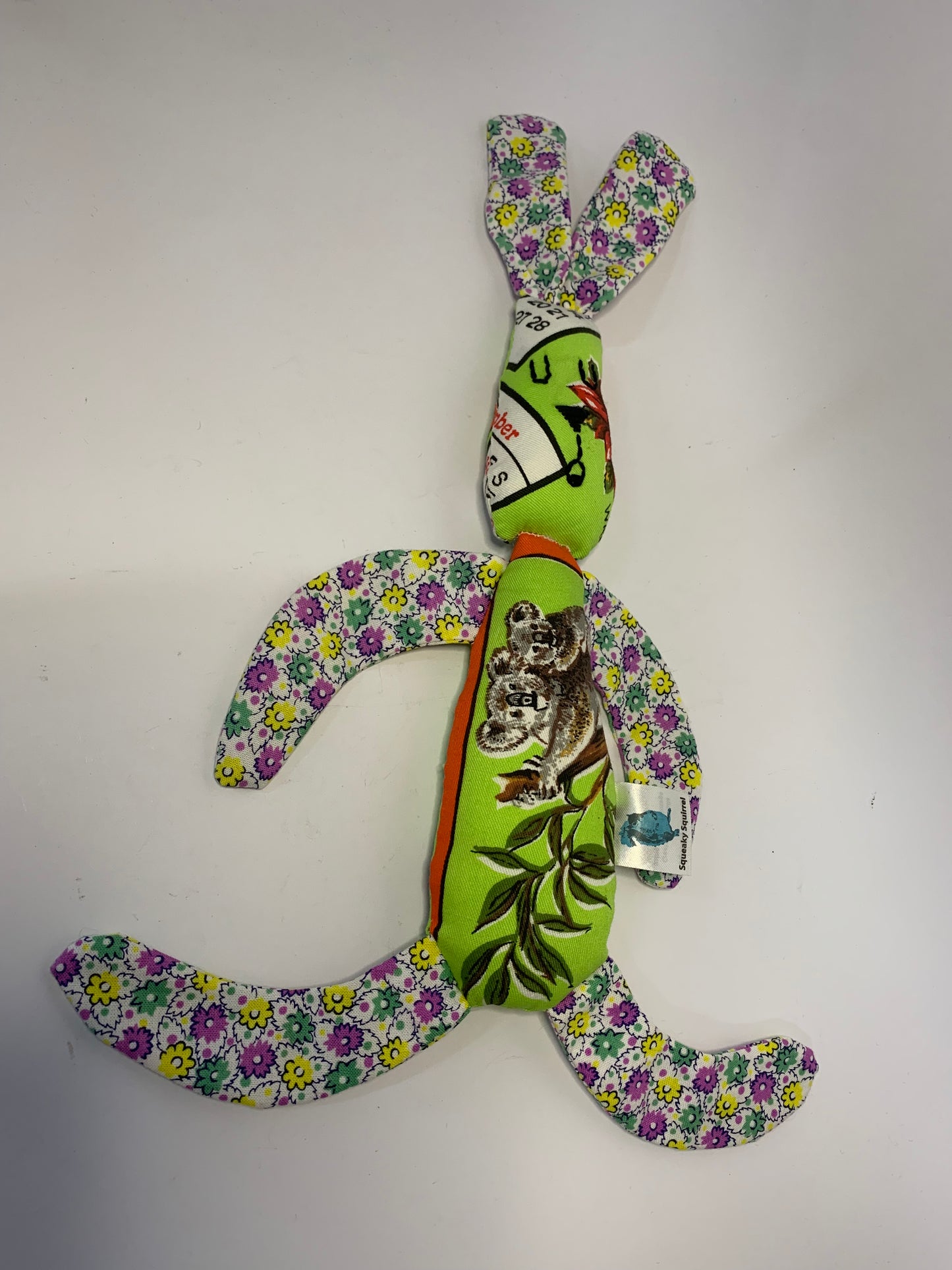 Toy Rabbit made from recycled vintage tea towels