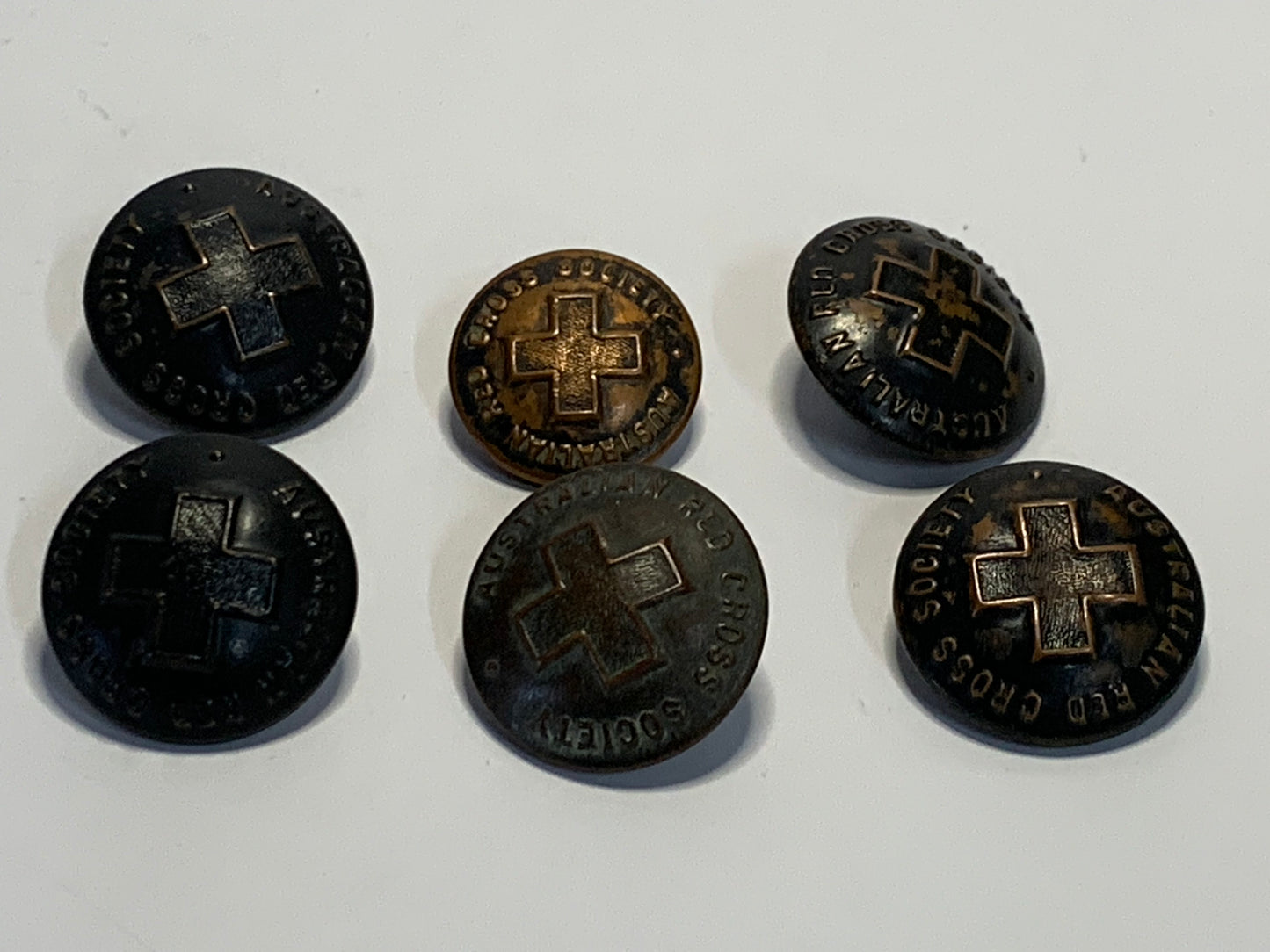 Vintage Collection of Australian Red Cross Society Buttons (6)