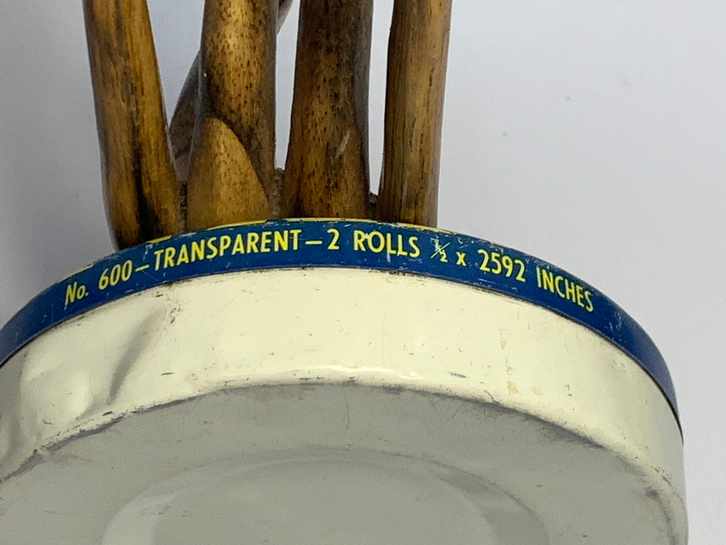 Vintage Bear Brand Cellulose Tape Tin from the mid 20th century