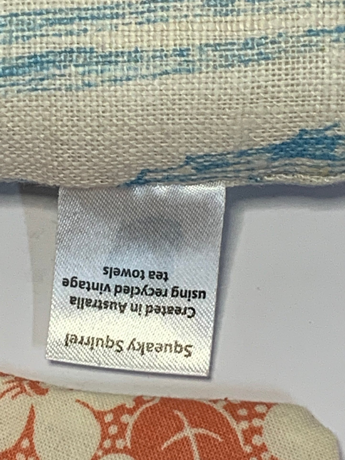 Toy Rabbit made from recycled vintage tea towels