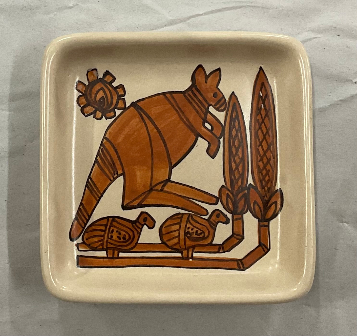 Vintage Studio Anna Australia Hand-Painted Ceramic Dish