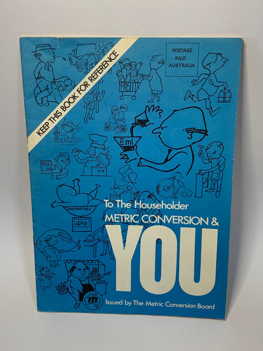 Vintage Australian government educational booklet “Metric Conversion & You”