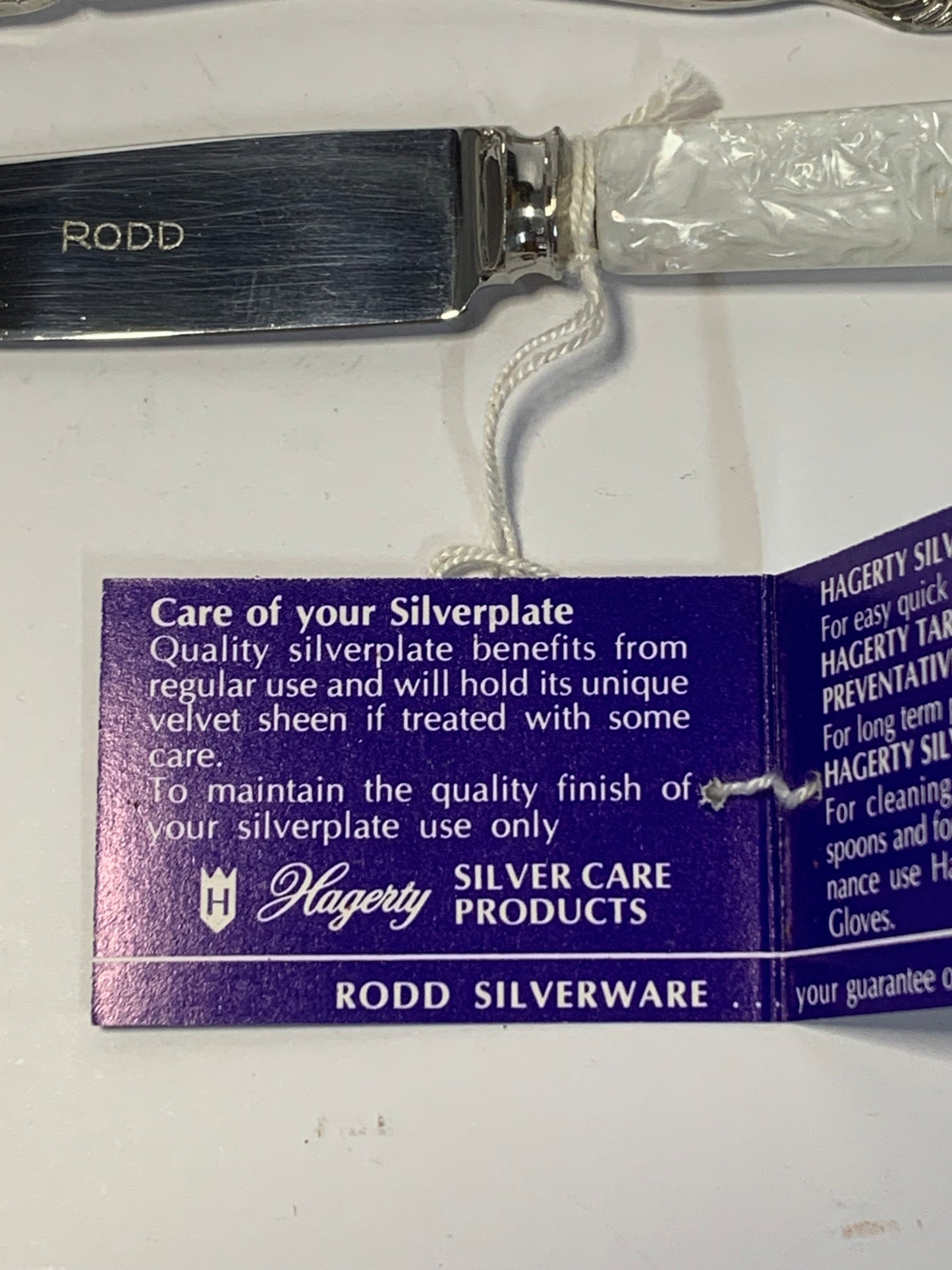 Vintage Rodd silverplate Child’s Cutlery Set with original tag