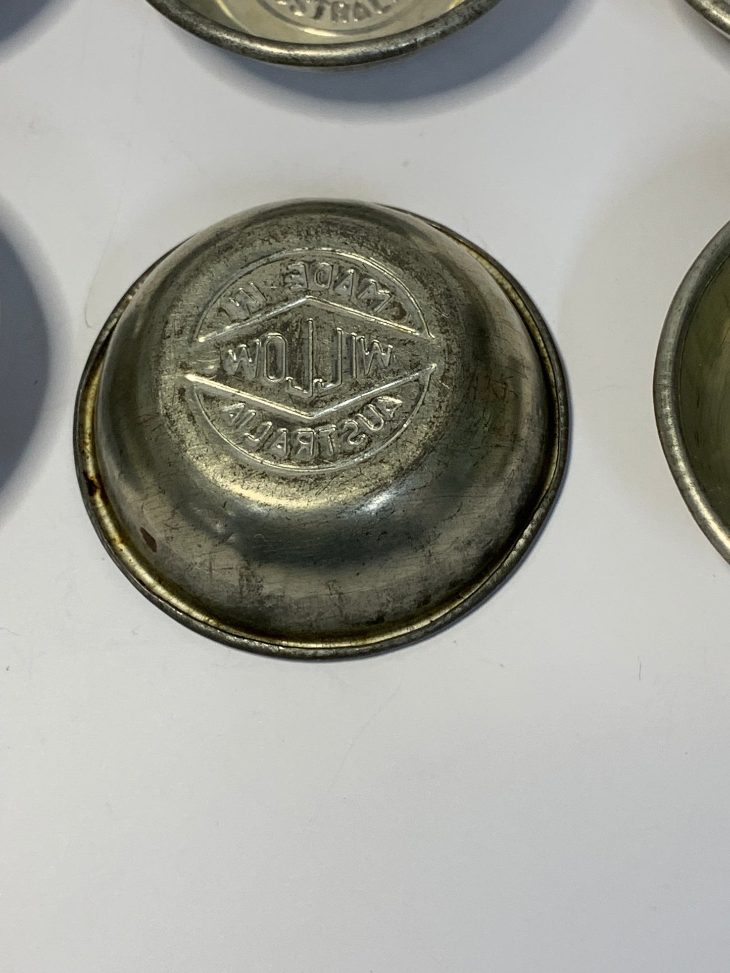 Vintage Australian Willow Tart Tins- set of 8