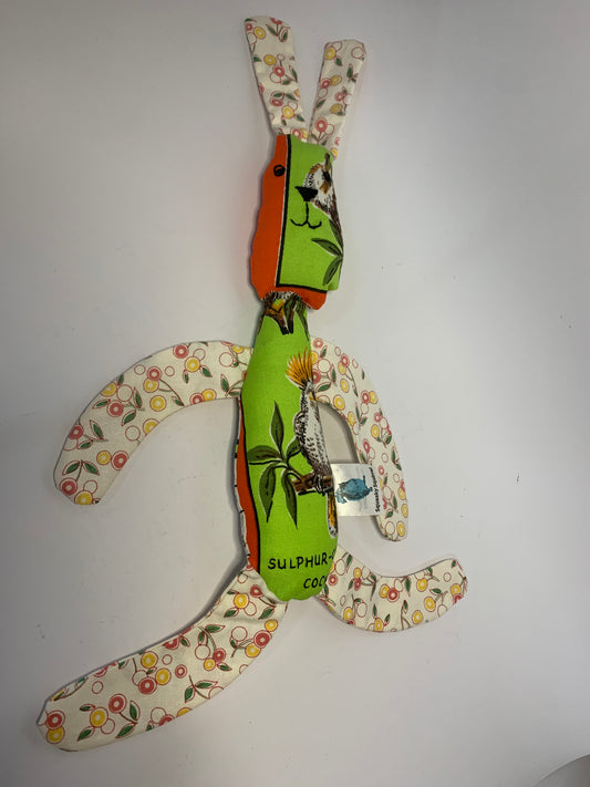 Toy Rabbit made from recycled vintage tea towels