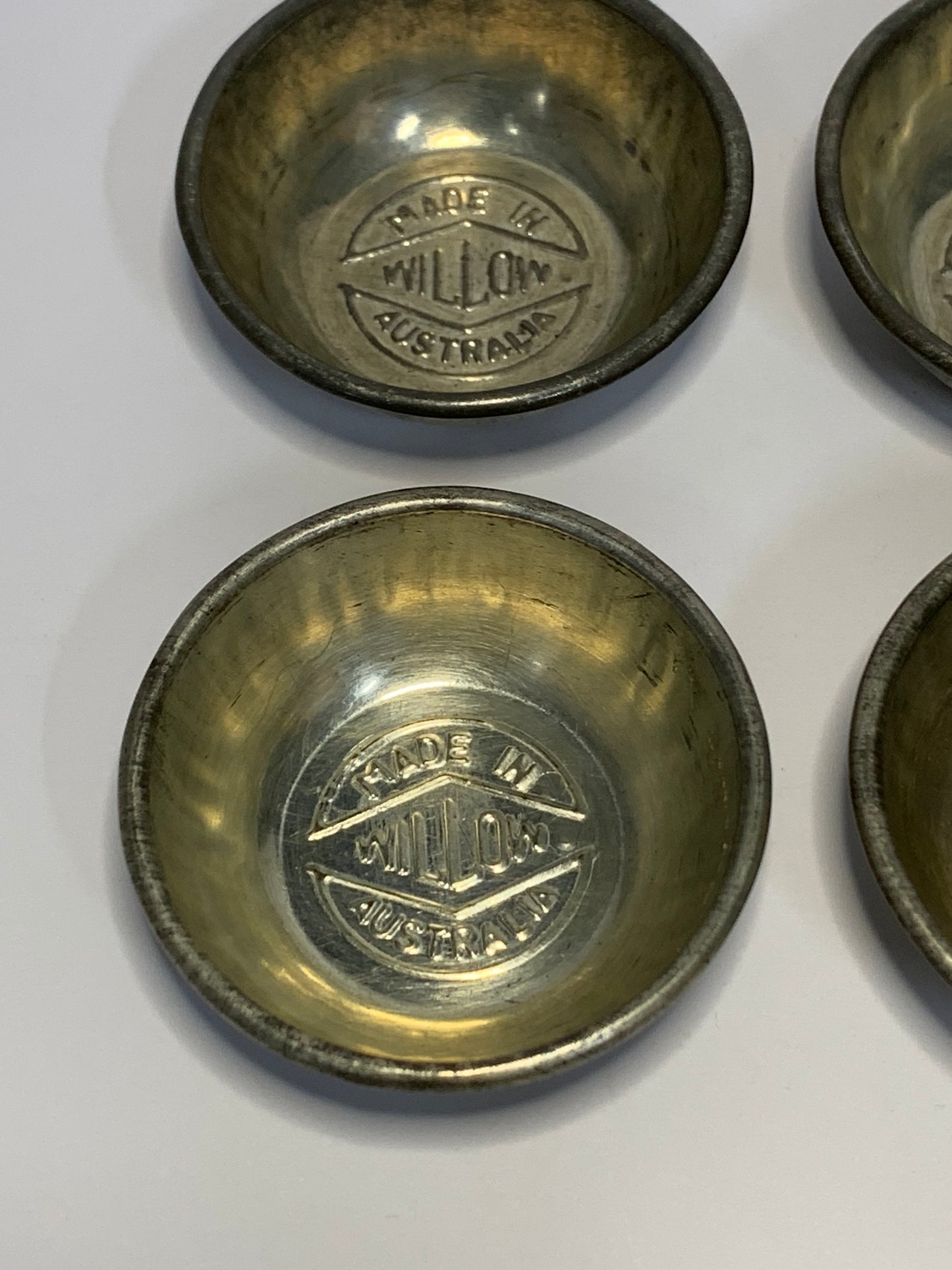 Vintage Australian Willow Tart Tins- set of 8