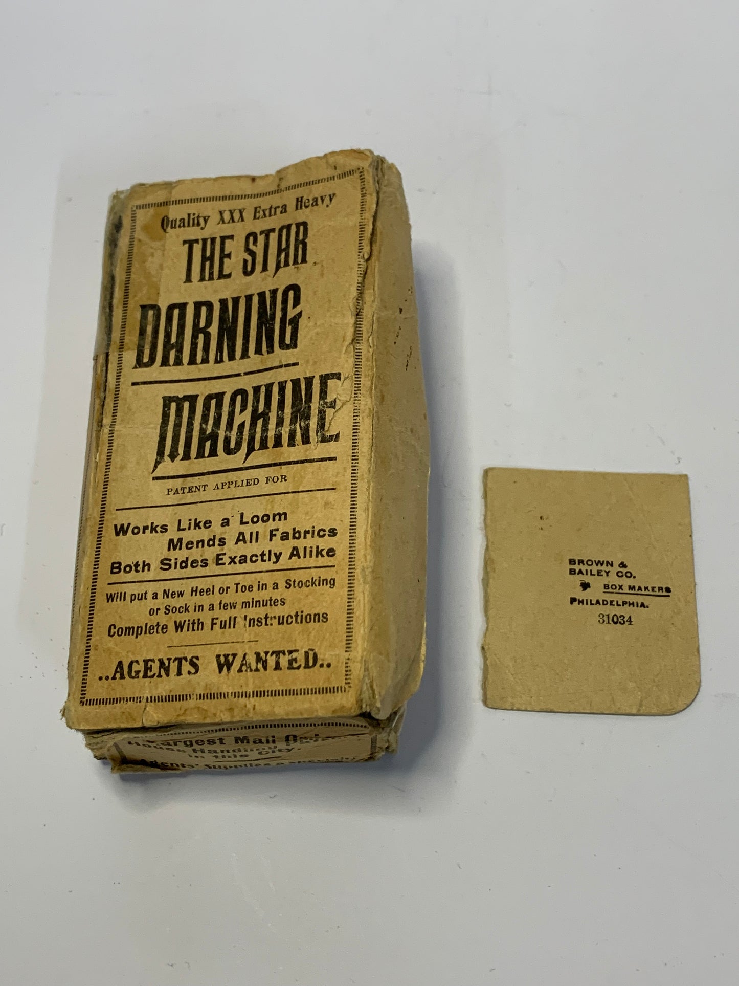 Antique Star Darning Machine set with original packaging and documentation