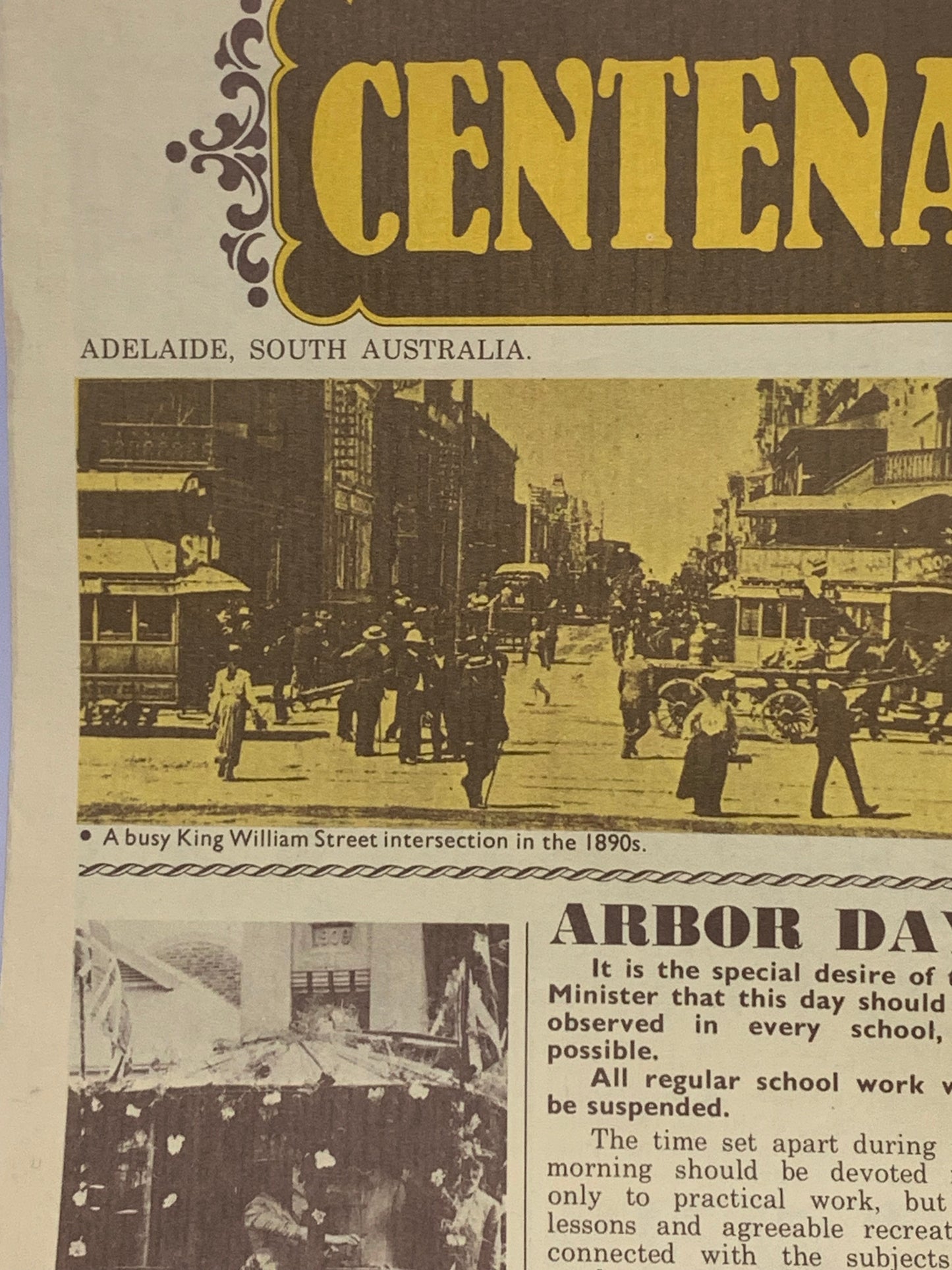 Historical publication called “Centenary Times” from Adelaide, South Australia