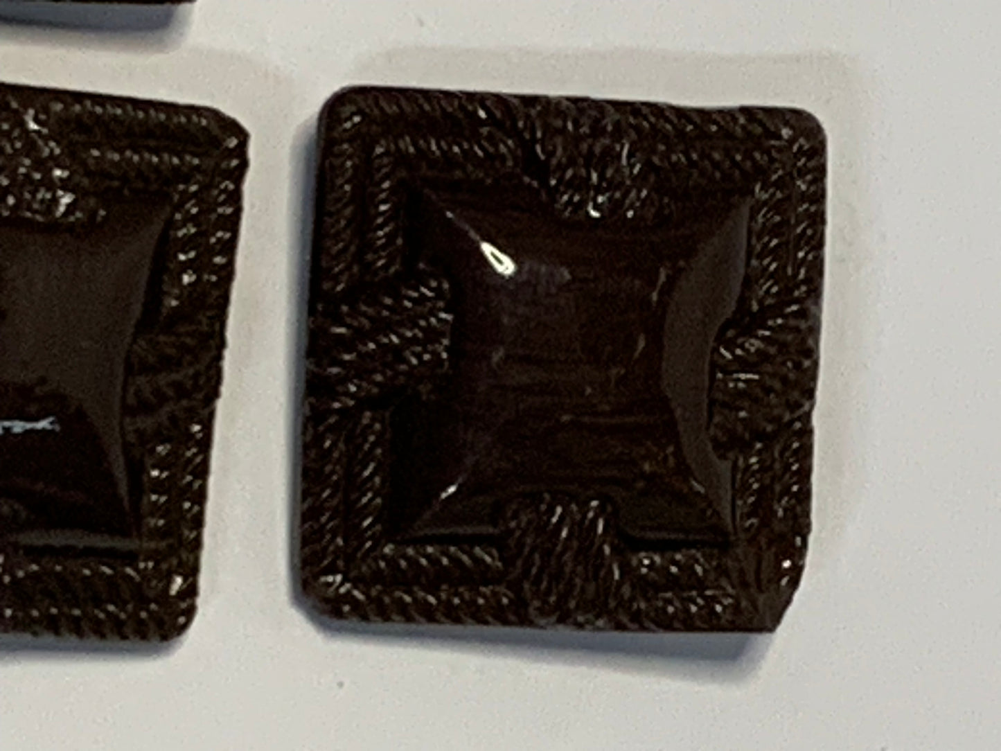 Vintage 1940s Brown Glass Buttons set of 10