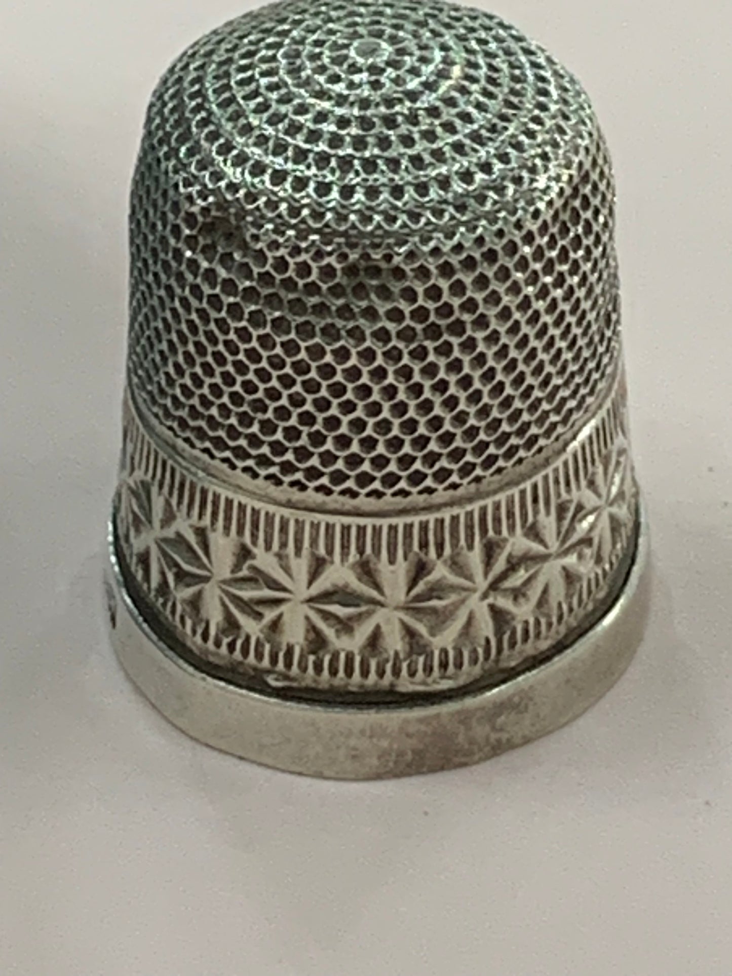 Vintage Silver Thimble in original case