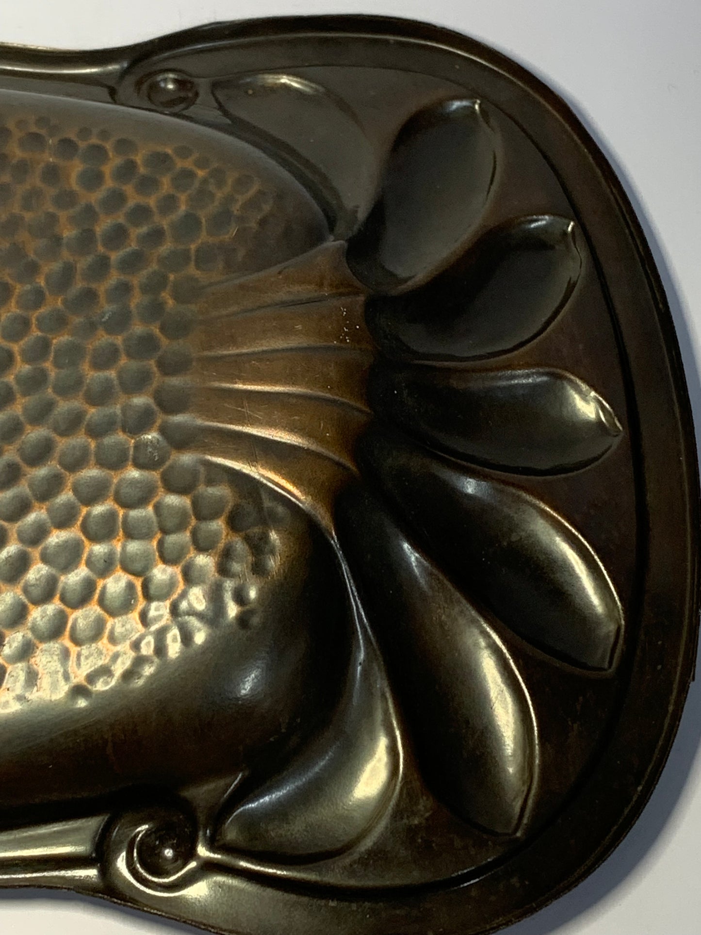 Antique Nestor Copper Crumb Tray and Brush Set, made in England