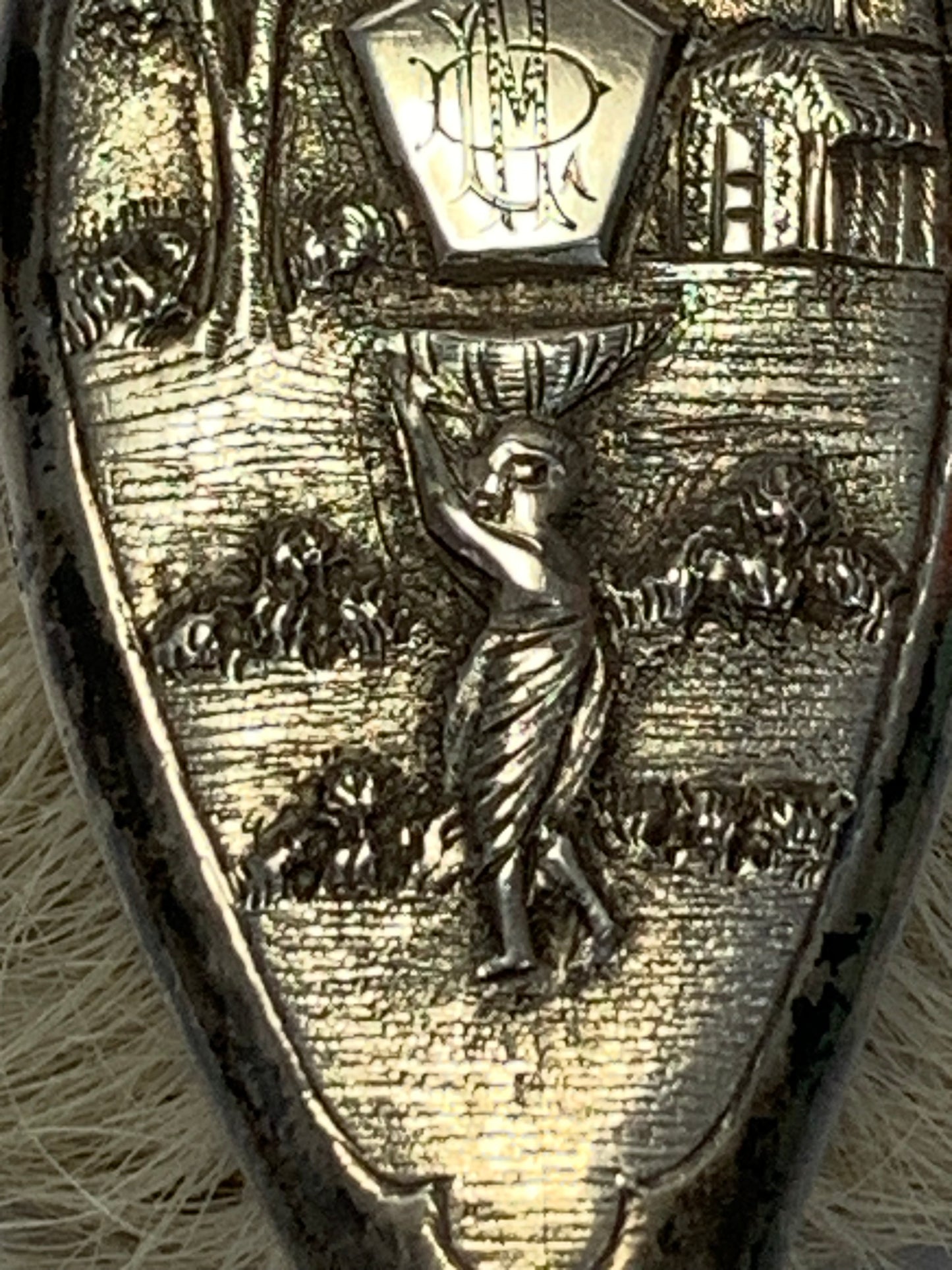 Antique Sterling Silver Backed Brush with Ornate Detailing