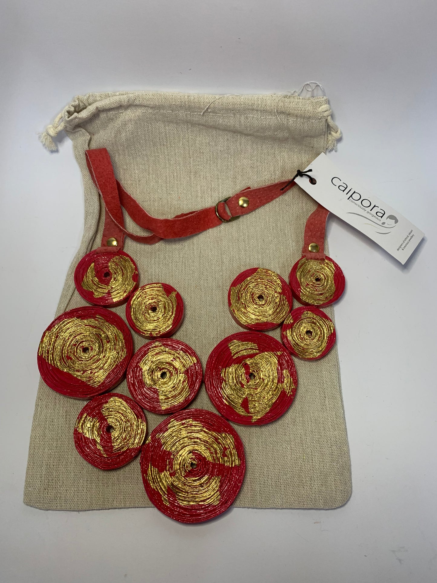 Caipora ethical upcycled necklace - BNWT and in original bag