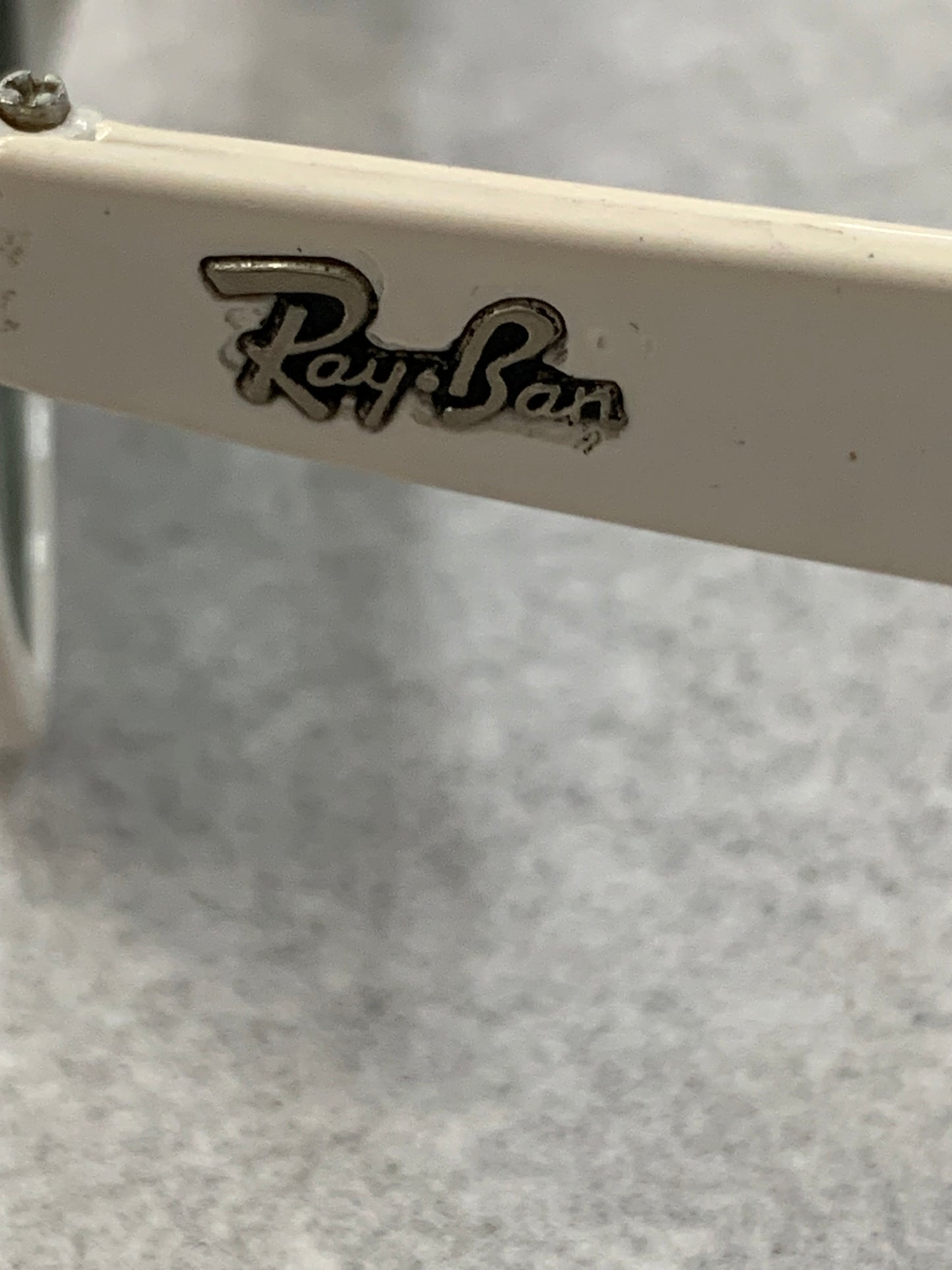 Vintage Ray-Ban Wayfarer Sunglasses in classic White with original case