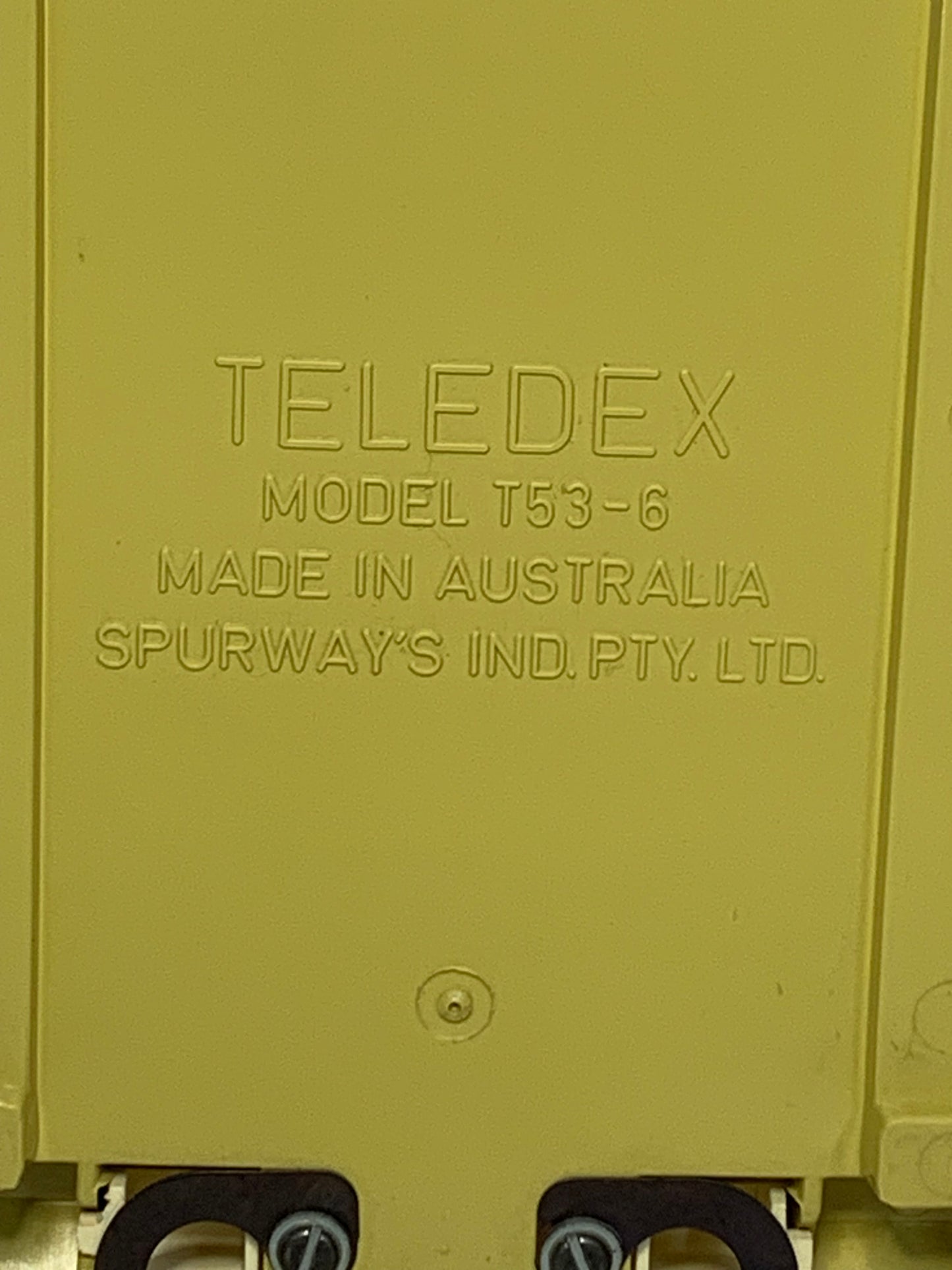 Teledex Model T53-6 telephone list finder / address index, made by Spurway’s Industries Pty. Ltd., Australia (Melbourne), from around the 1960s–70s