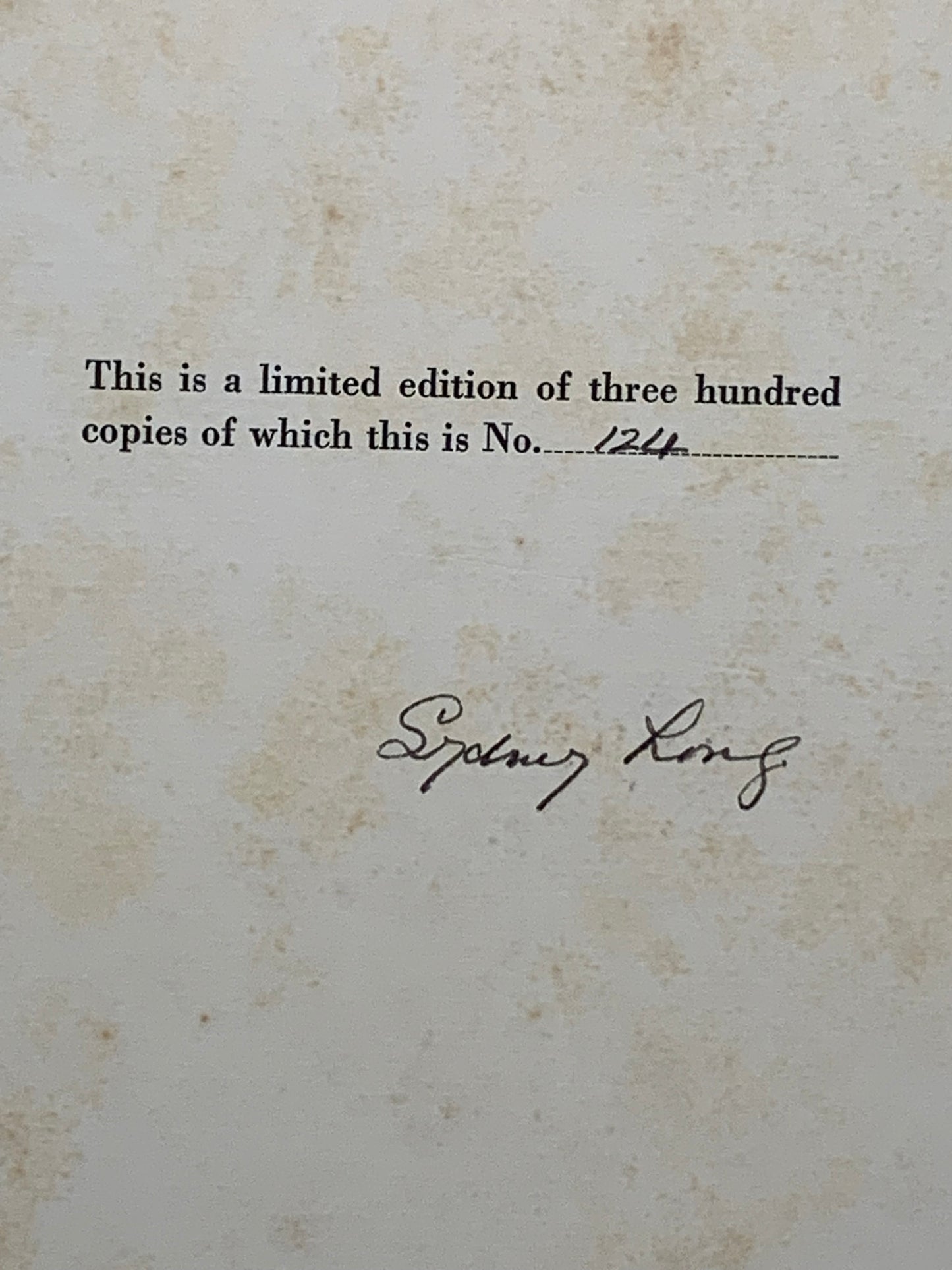RARE 1928 “The Etched Work of Sydney Long, A.R.E.” - Limited Edition #124/300 - Signed