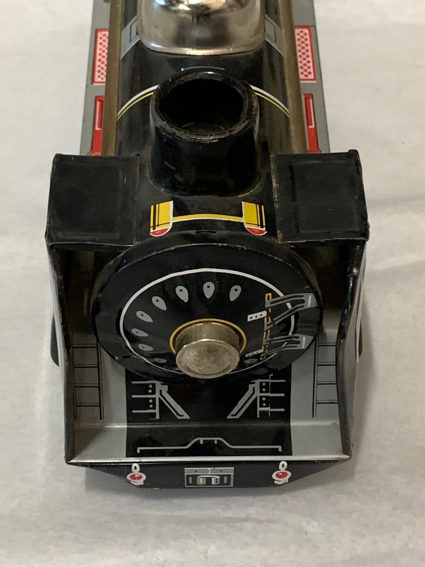 Vintage 1950s/60s tinplate friction-drive “Tiger Train” locomotive #7630, made in Japan