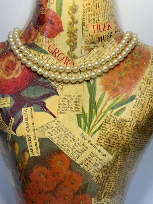 Vintage Czechoslovakian Double Strand Pearl Necklace