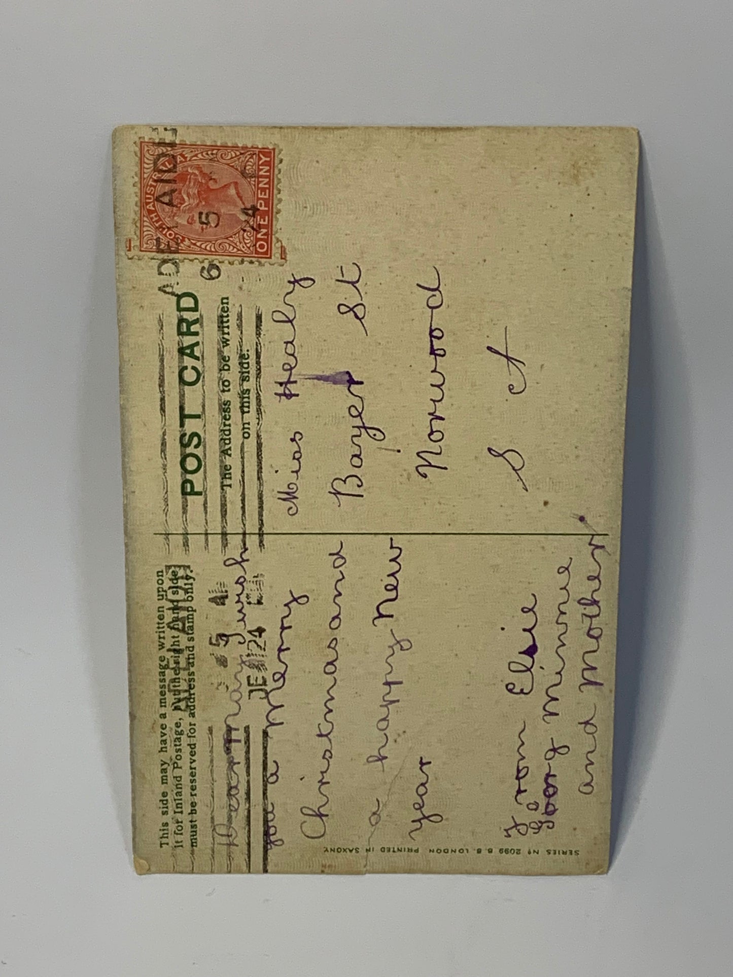 Vintage Christmas Postcard from early 1900s