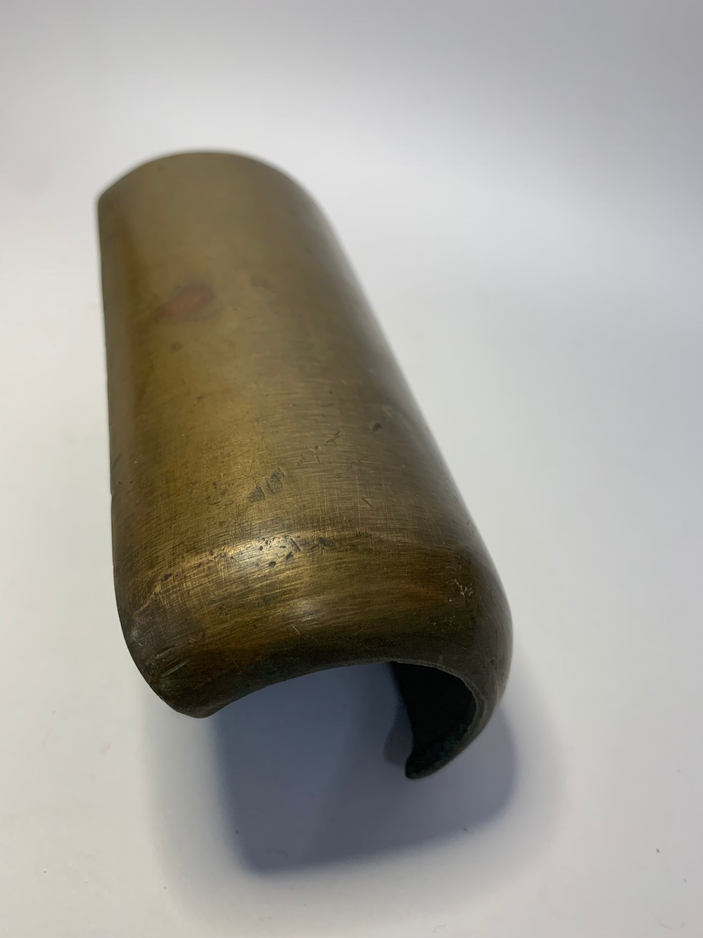 Vintage Brass Desk Blotter with Green Painted Wooden Handle
Antique Office Equipment