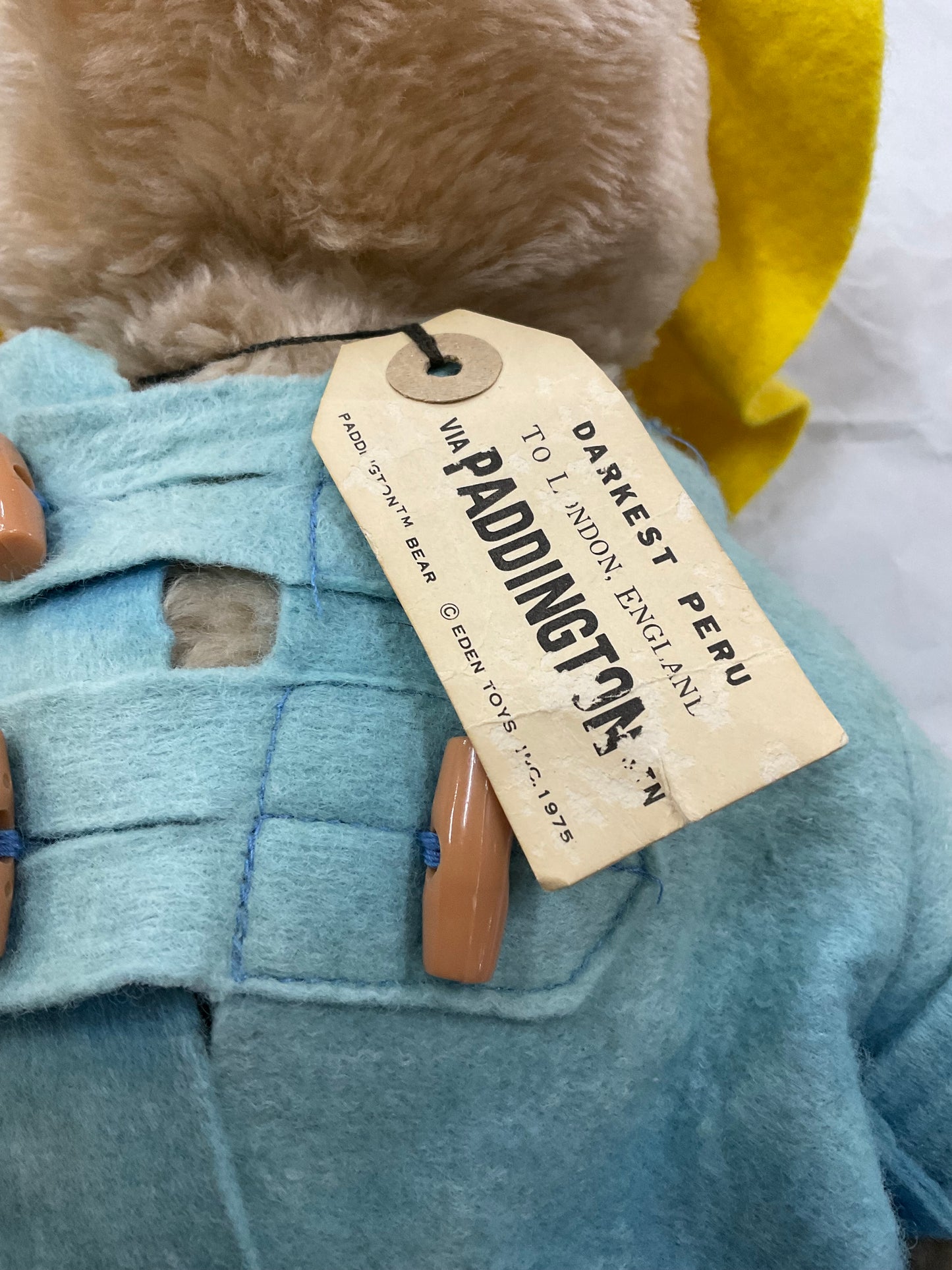Vintage Eden Toys Paddington Bear Plush (1975 Licensed Edition)