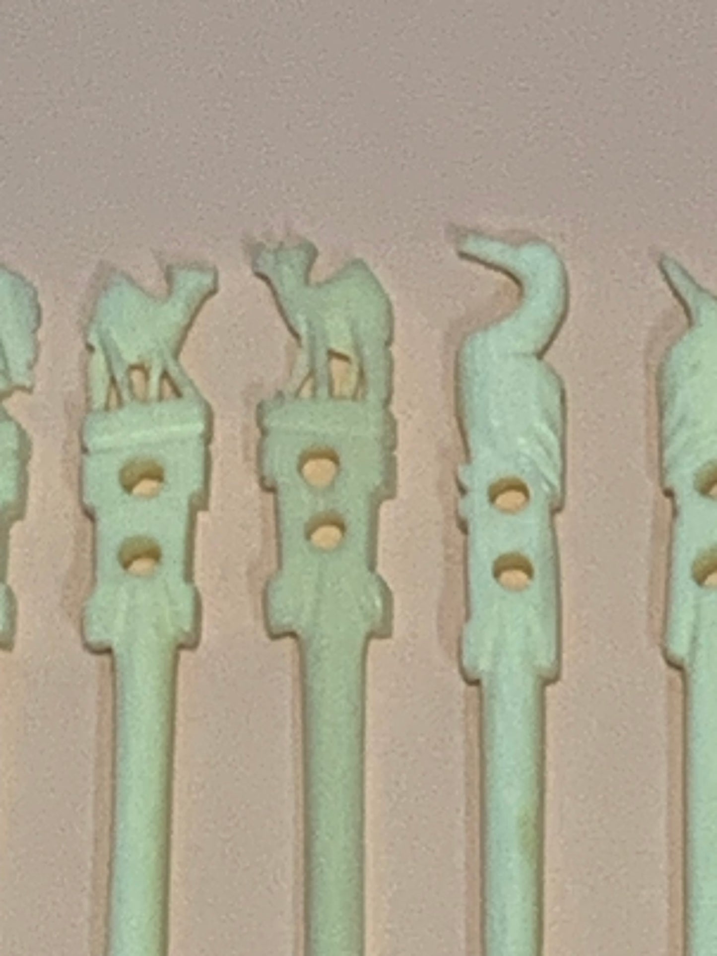 Vintage Cocktail Picks featuring animal designs - set of 12