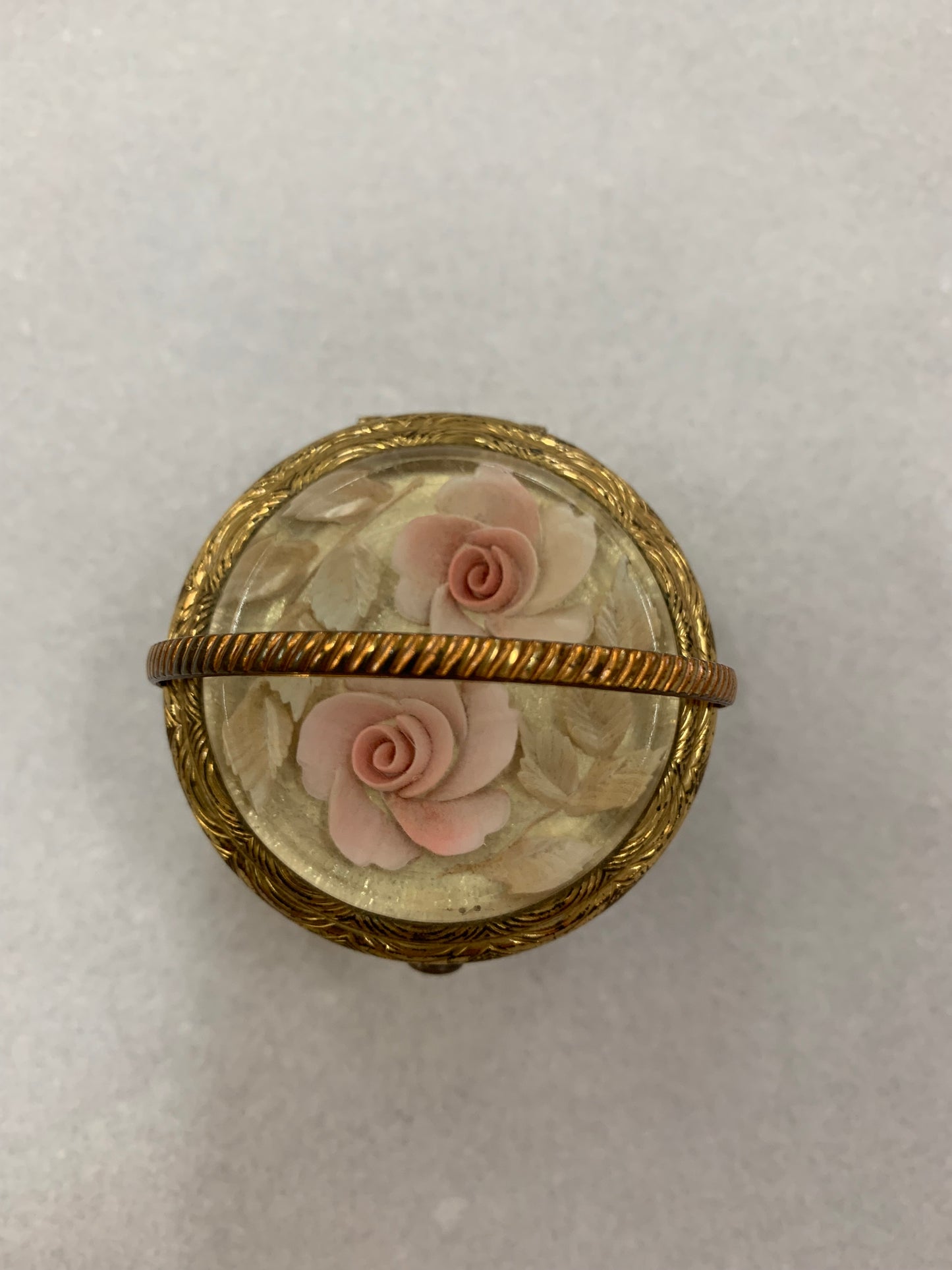 Vintage Kigu “Bouquet” Powder Compact- made in England