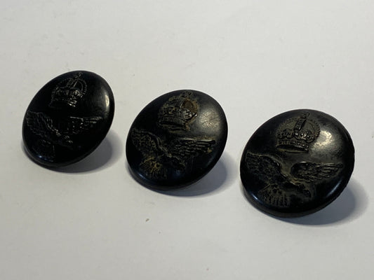 WW2 Bakelite Royal Air Force uniform Buttons set of 3