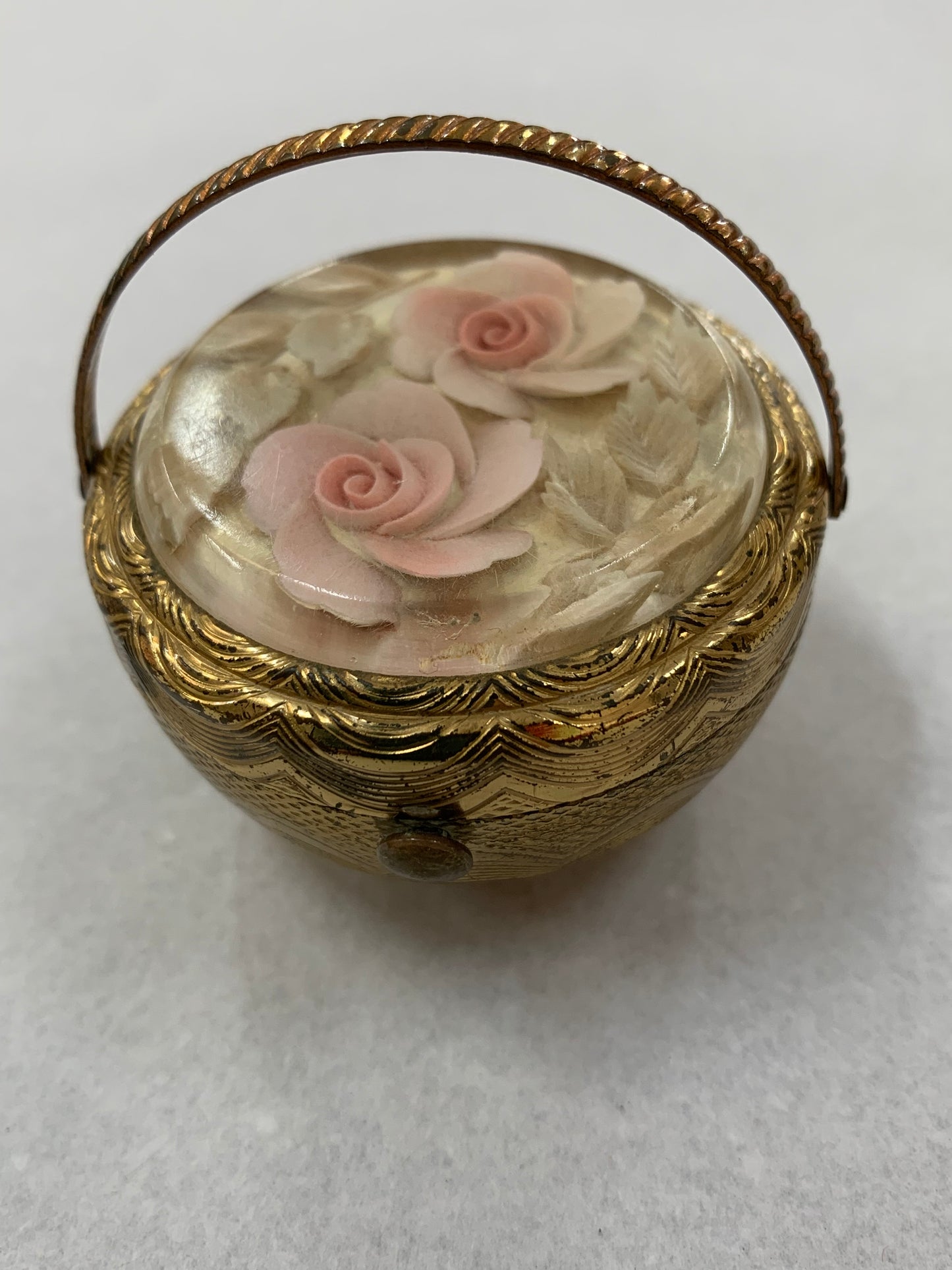 Vintage Kigu “Bouquet” Powder Compact- made in England