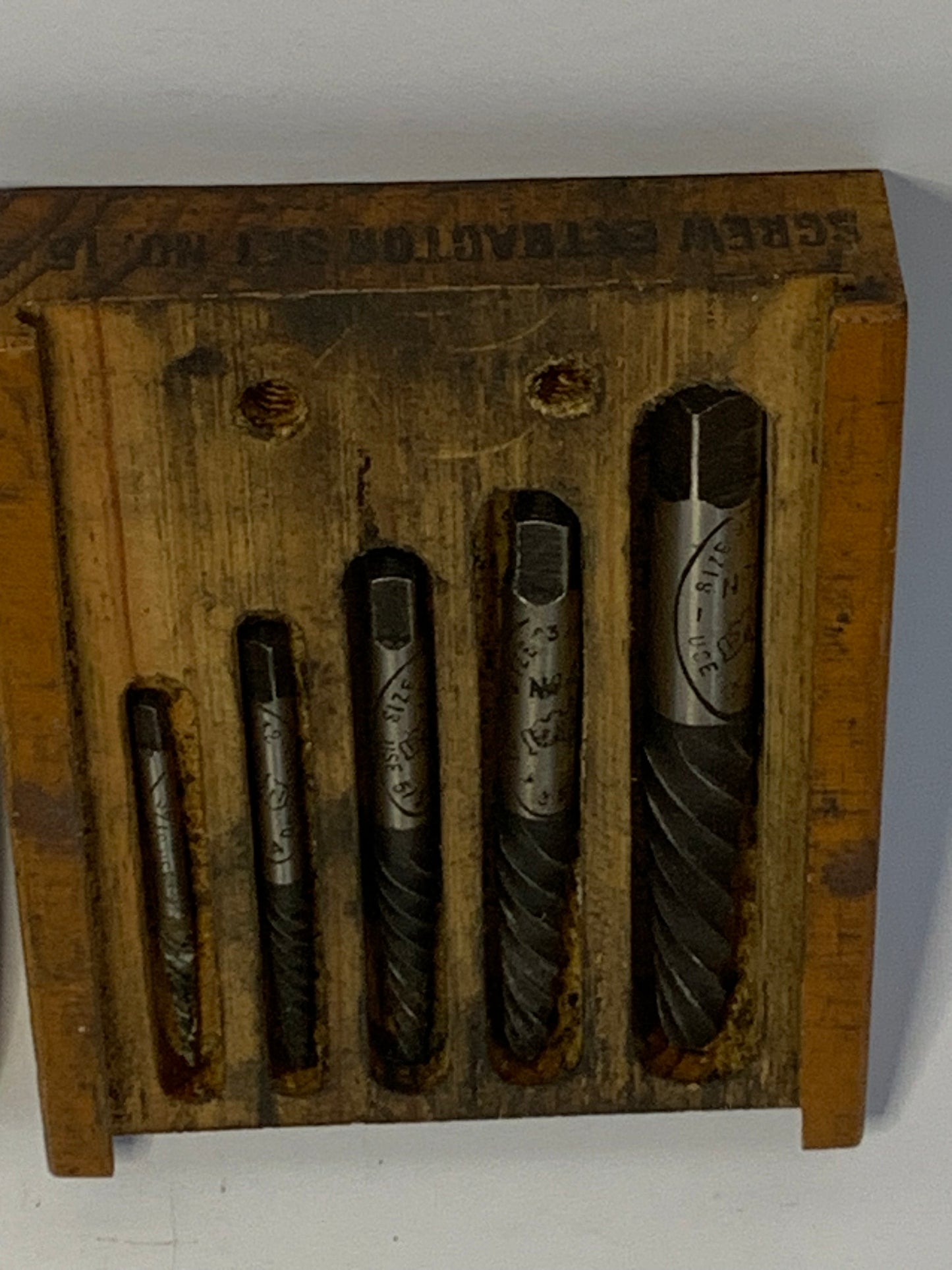 Vintage Patience & Nicholson Screw Extractor Set in Timber Case