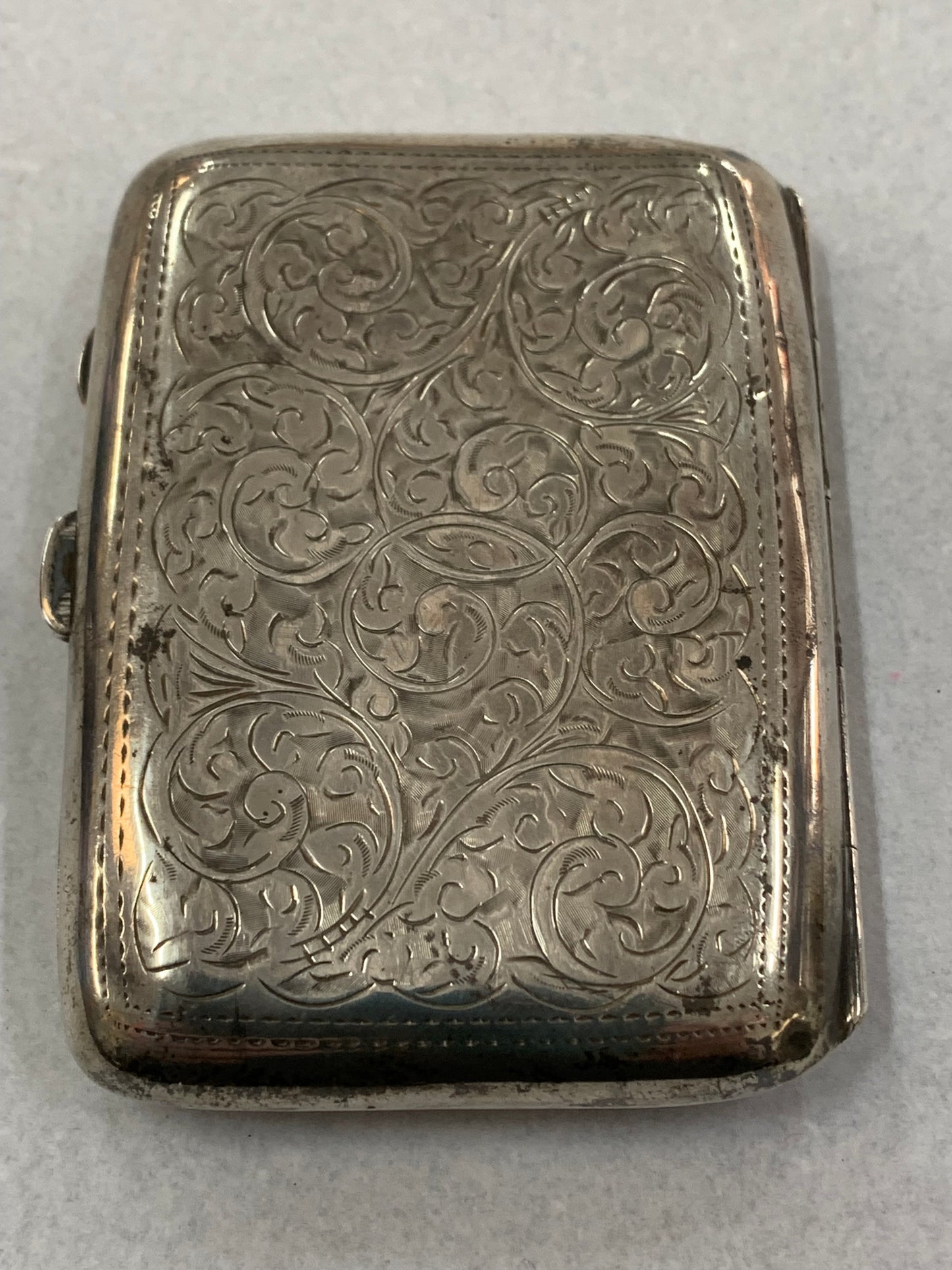English Sterling Silver Cigarette Case