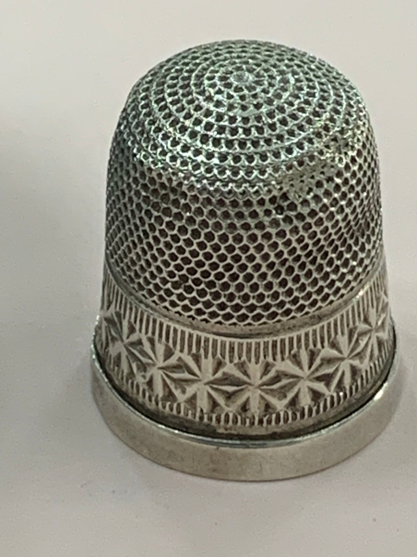 Vintage Silver Thimble in original case